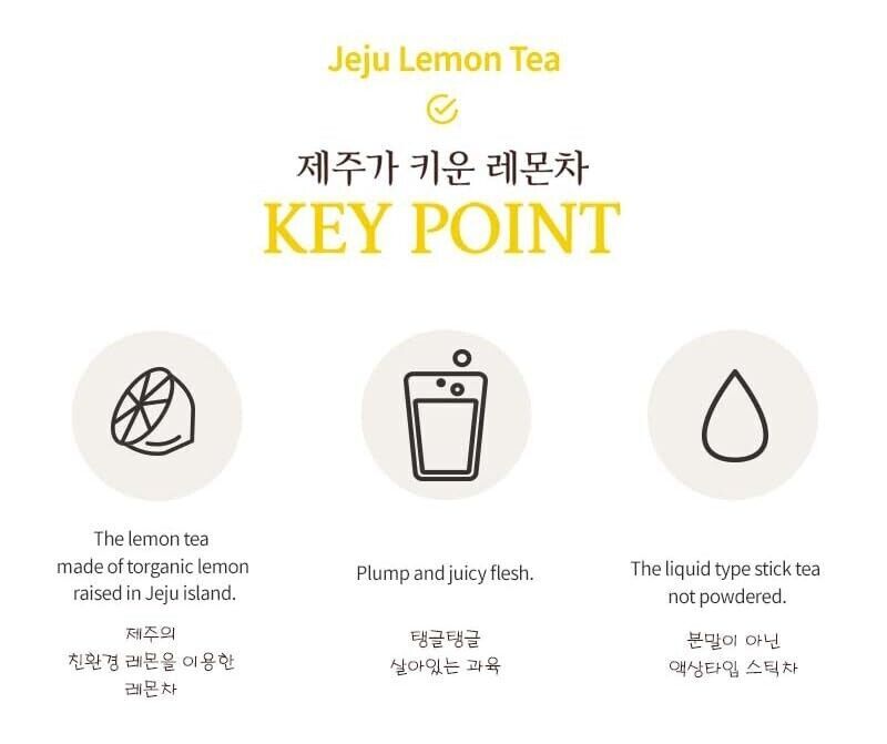 [JejuNFarm] Lemon Honey Tea, Liquid Stick, 375g (15 x 25g), Organic Jeju Citrus