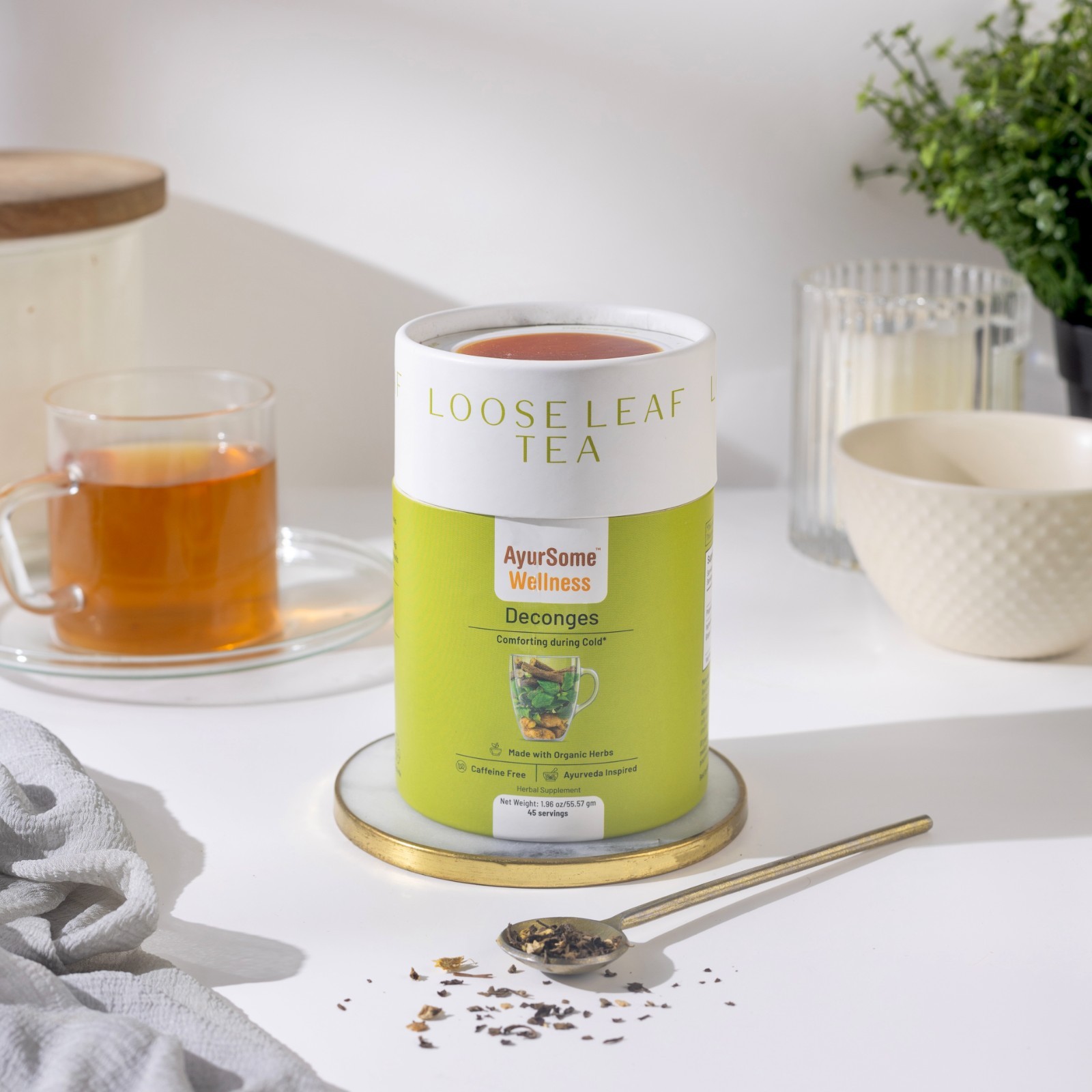 Deconges | Tulsi Ginger Tea blend | Loose leaf | Organic Ingredients