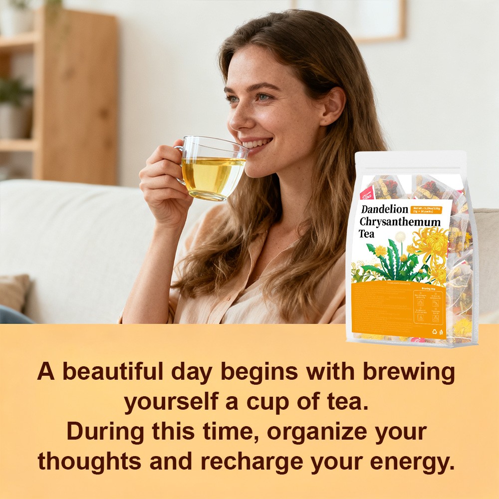 Dandelion Chrysanthemum Tea Cassia Seed 30 Individually Packaged Tea Bags 150 G