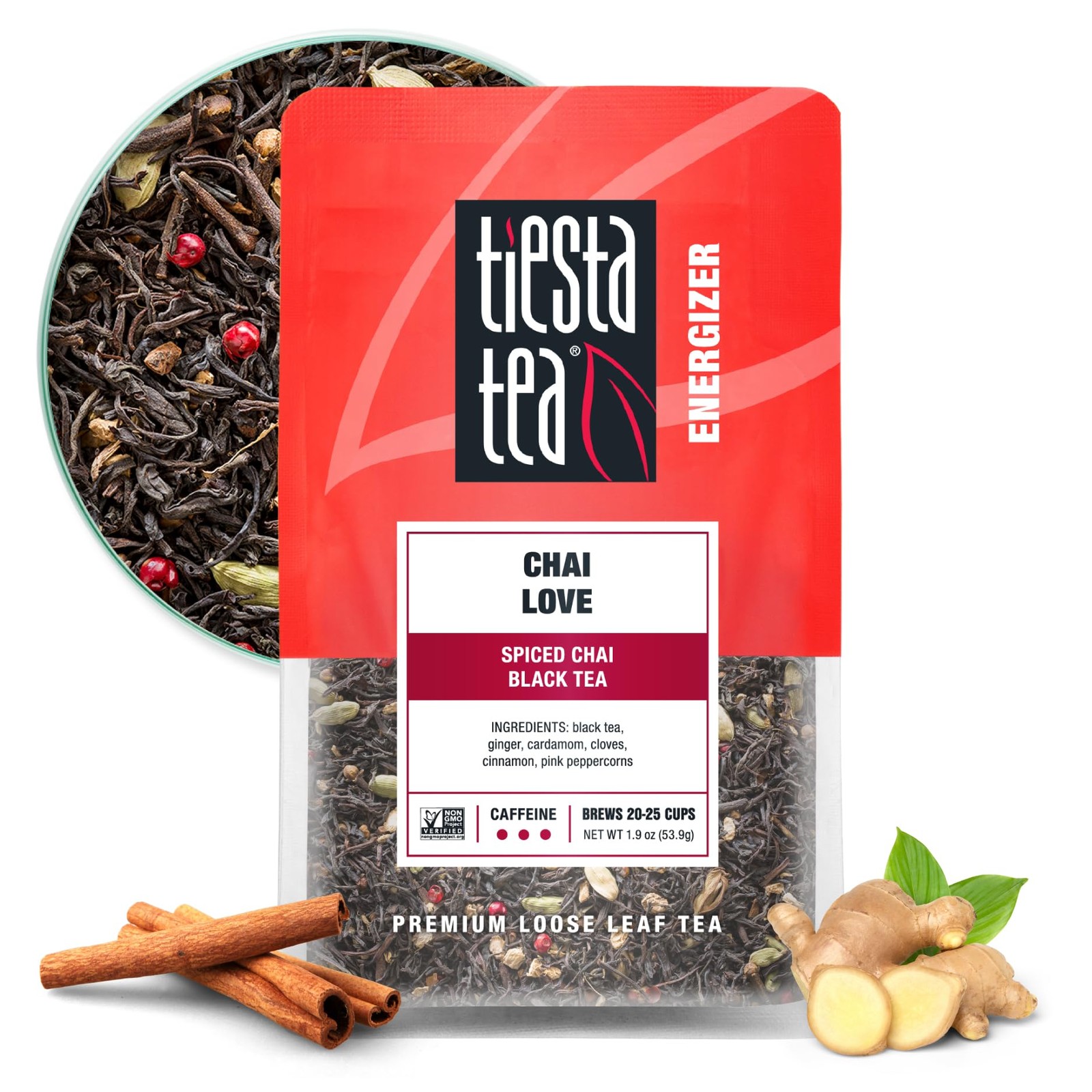 Tiesta Tea – Chai Love | Loose Leaf | Spiced Pouch – 25 Cups,