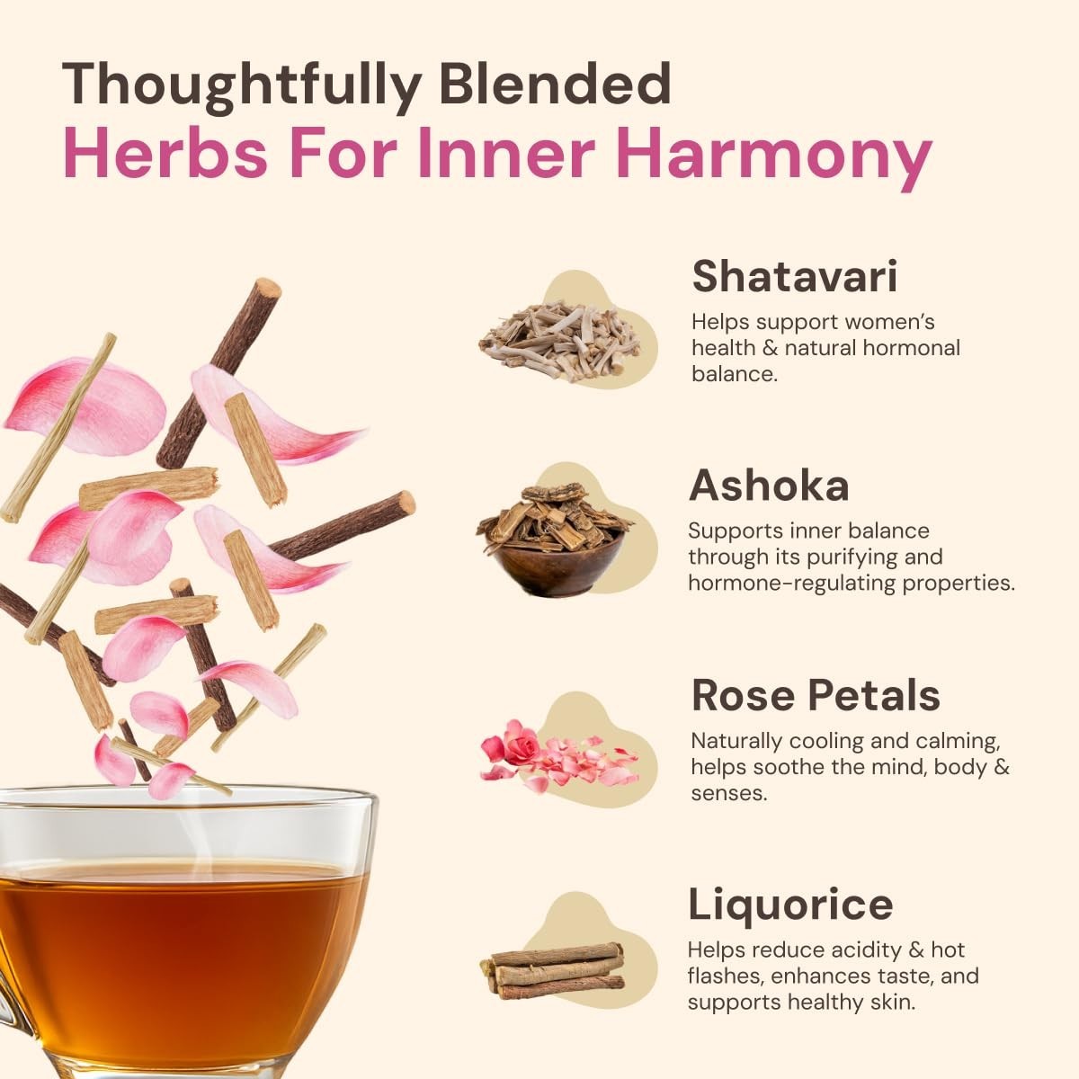 Maharishi Active Woman Herbal Tea Shatavari, Ashoka, Rose Petals 20 Tea Bags 30G