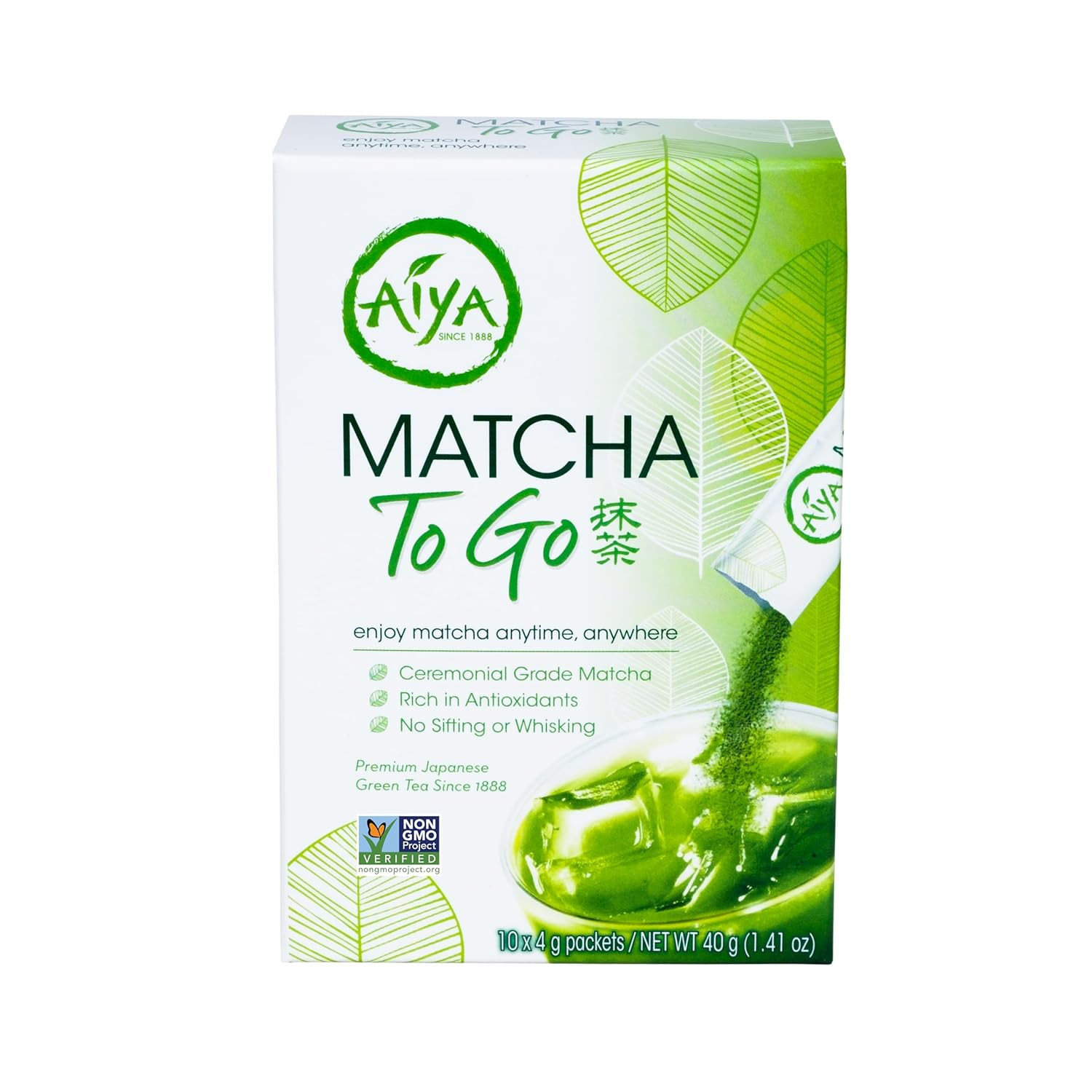 to Go Single Serve Packs – Ceremonial Grade Pure Matcha Green Tea Powder (10 Cou