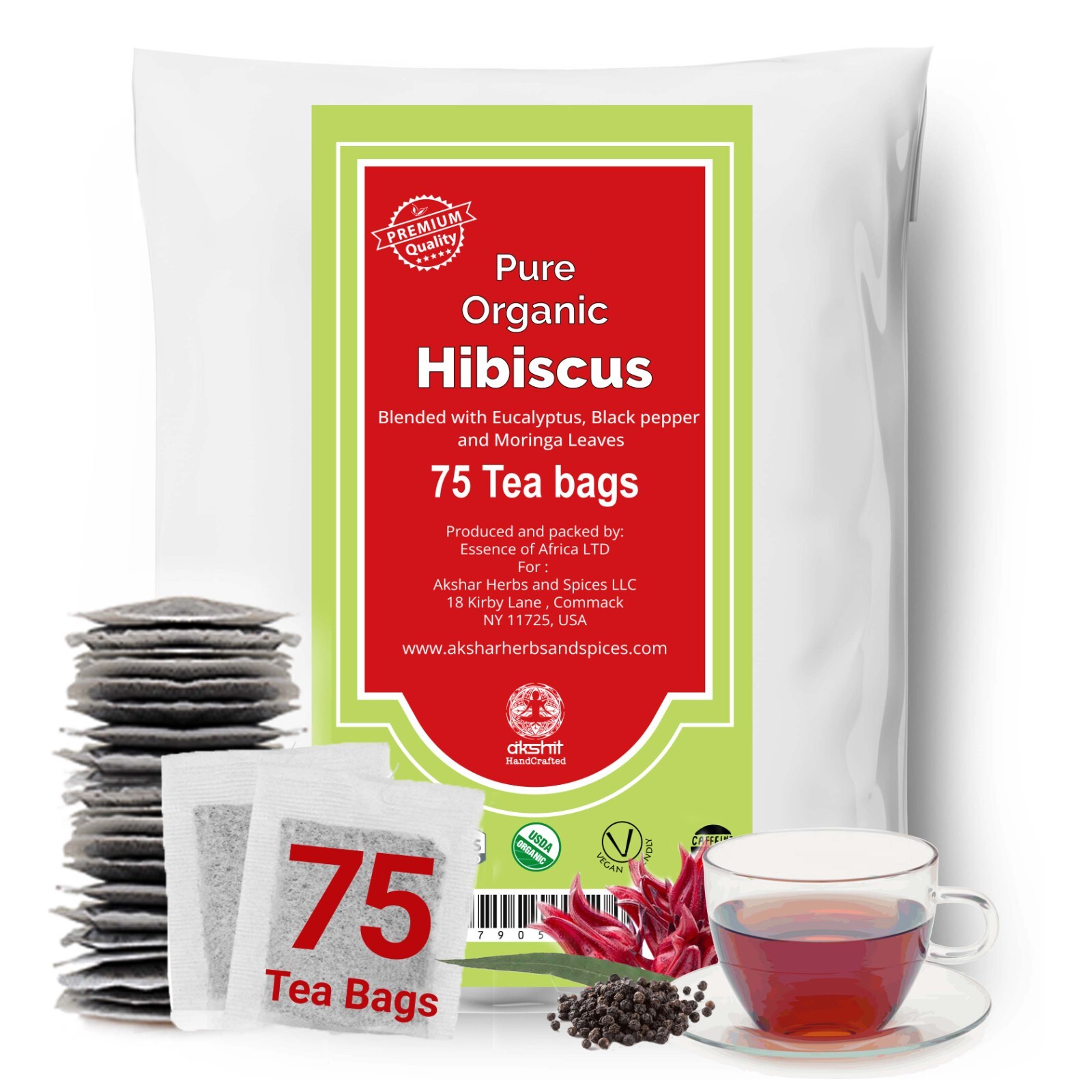 75Bolsitas De Té De Hibisco, Té De jamaica, Té De Flor De Hibisco, Té De Hibisco