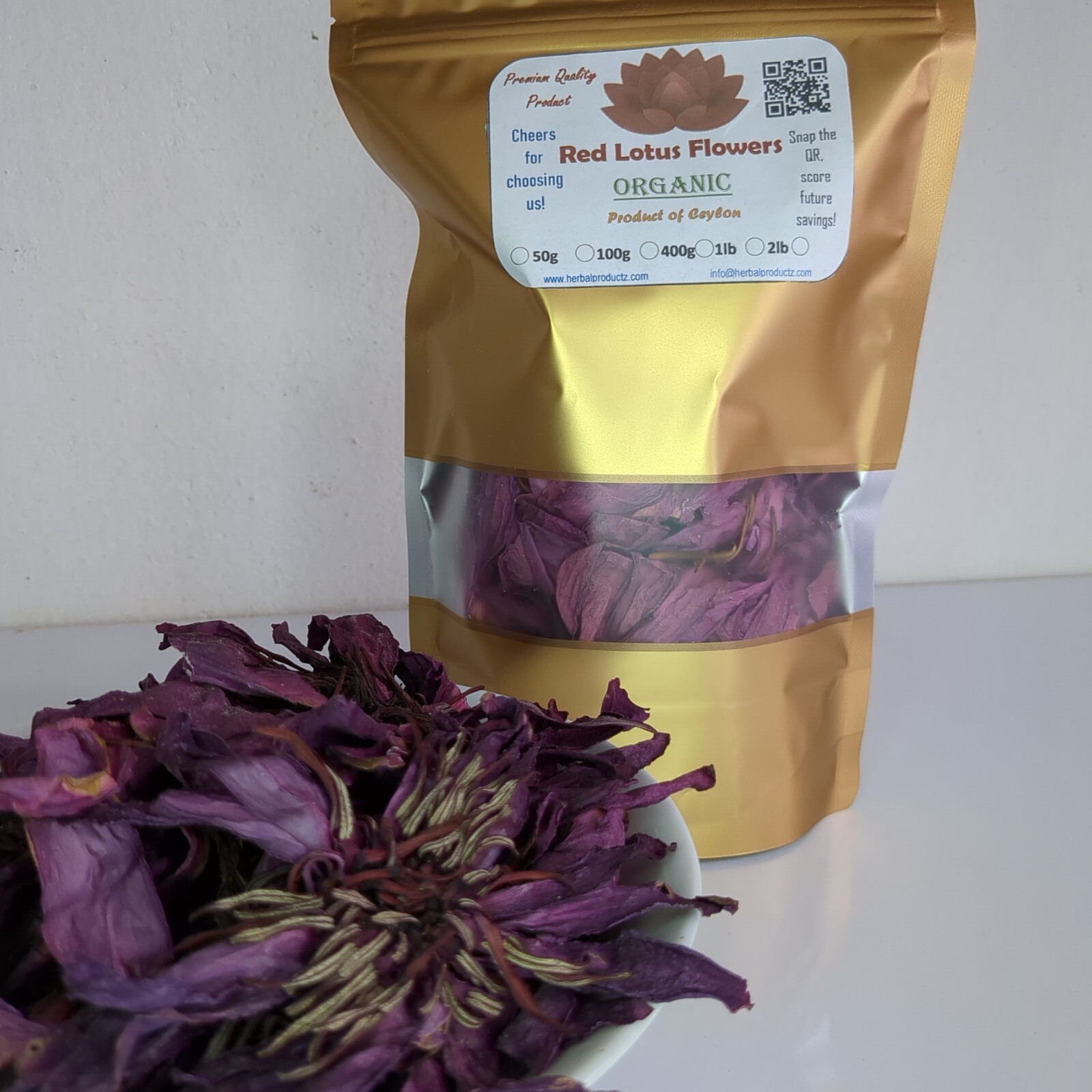 Dried Red Lotus| Nymphaea Rubra 100% Hand Picked Ceylon Natural Organic Herb Tea