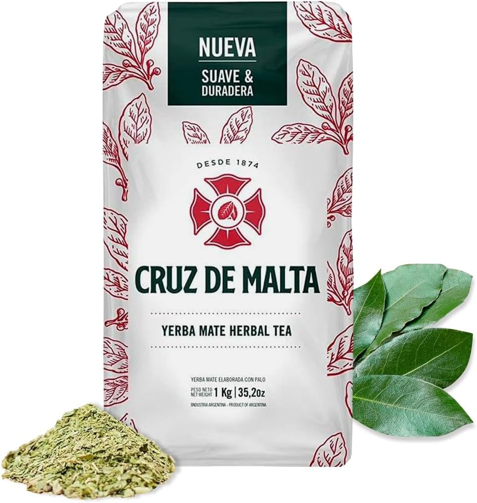 Cruz De Malta Yerba Mate Tea – 1Kg (2.2 Lbs) Loose Leaf – Traditional Argentine