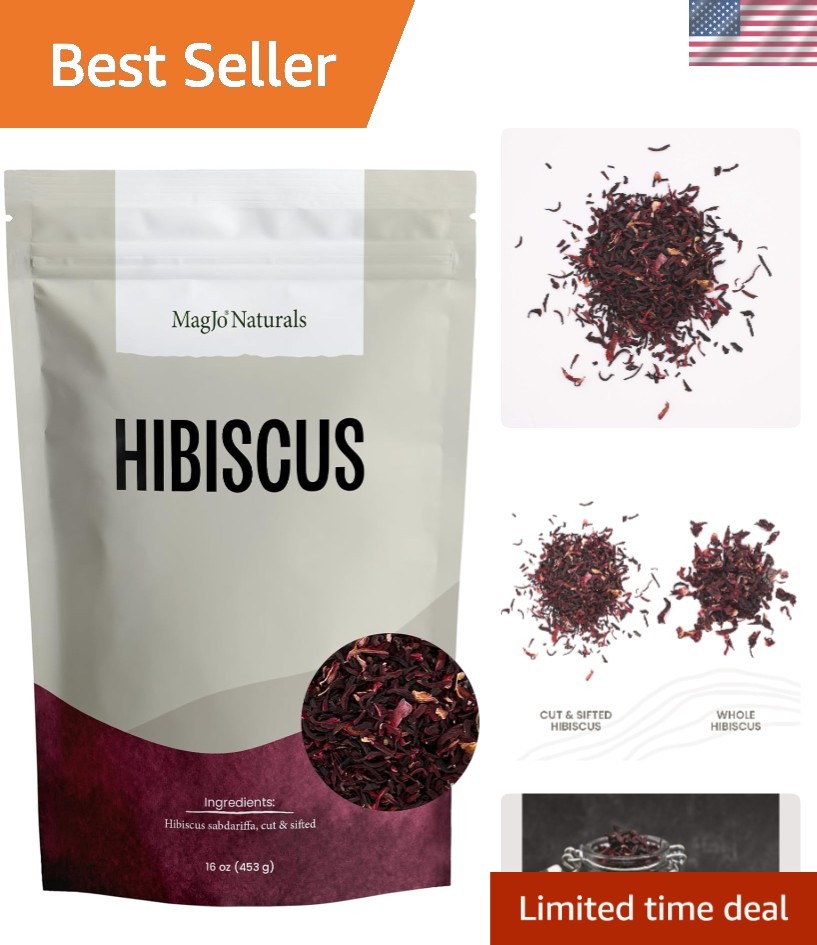 Sustainably Sourced Hibiscus Flowers – 16 oz Resealable Pouch for Freshness