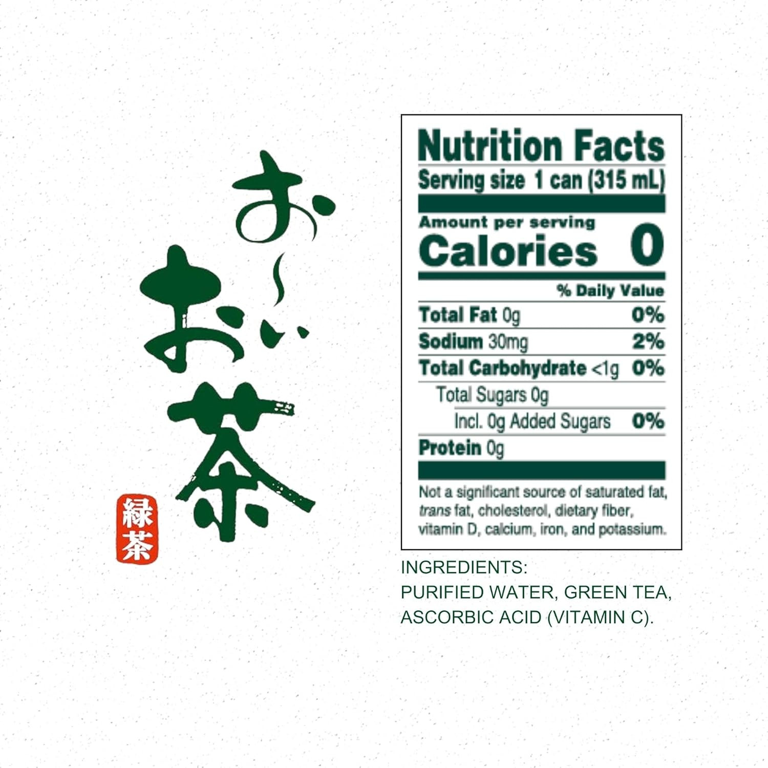 Oi Ocha Green Tea, Unsweetened, 10.6 Ounce (Pack of 12)