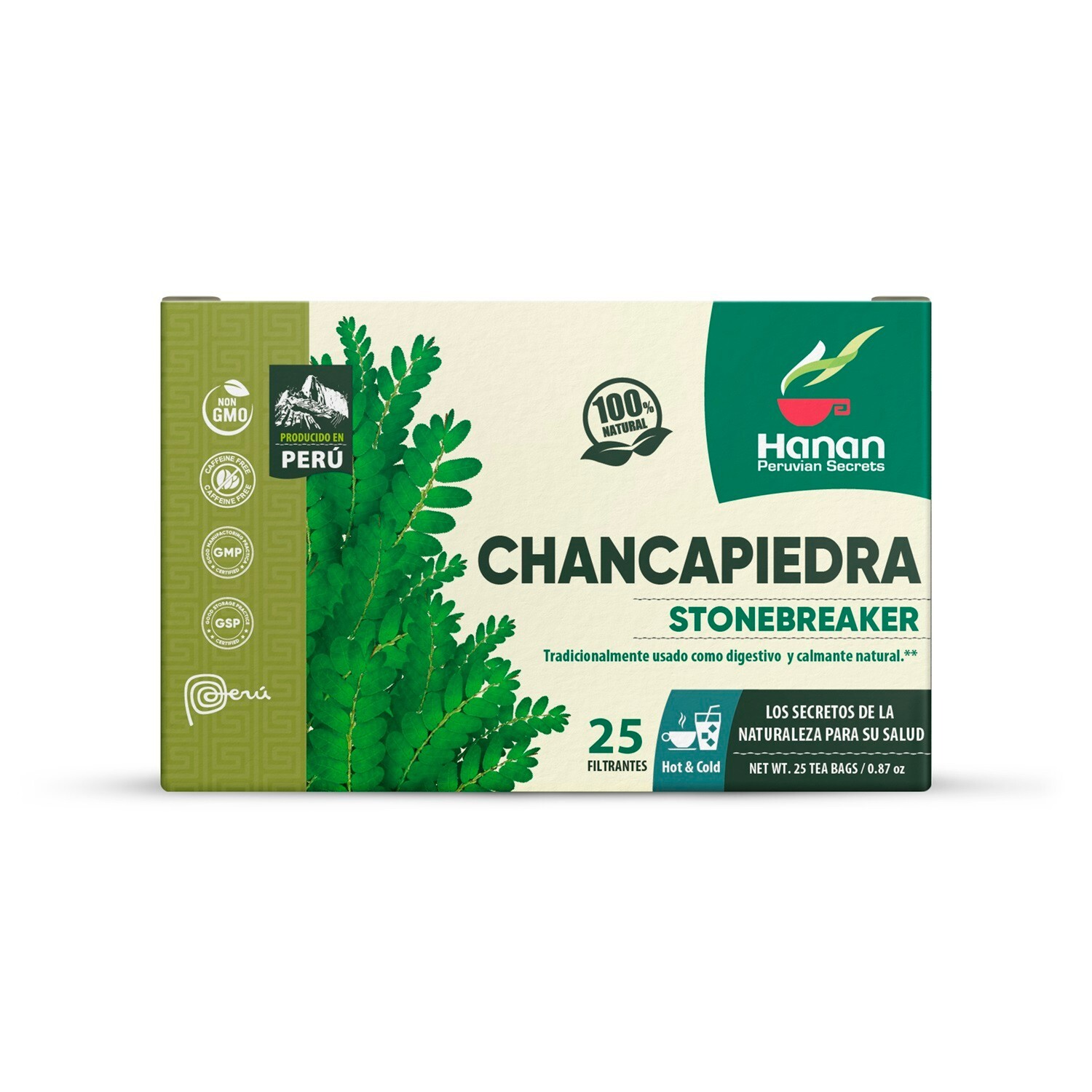Hanan Peruvian Secrets Chancapiedra Herbal Tea | 100% Natural Stonebreaker | 25