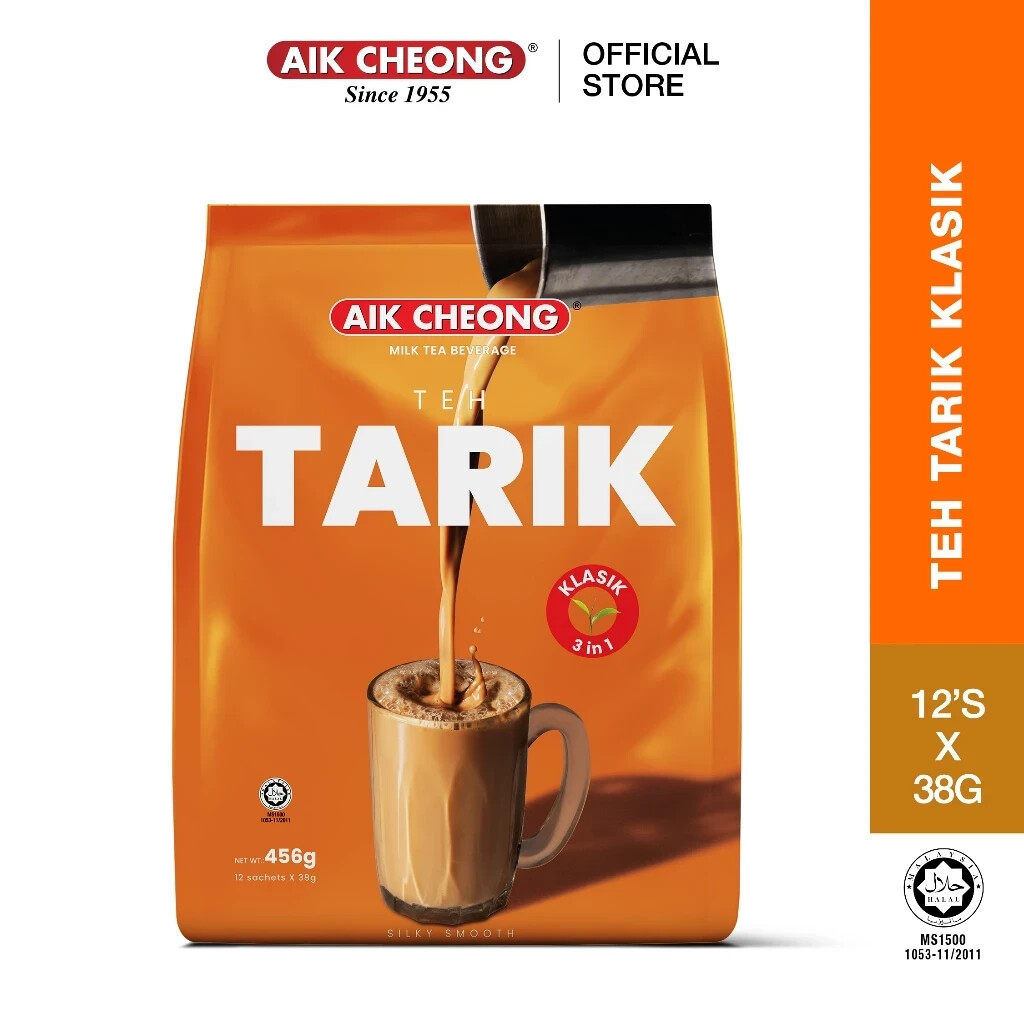 AIK CHEONG Teh Tarik – Klasik (456g/38g x 12 Sachets)