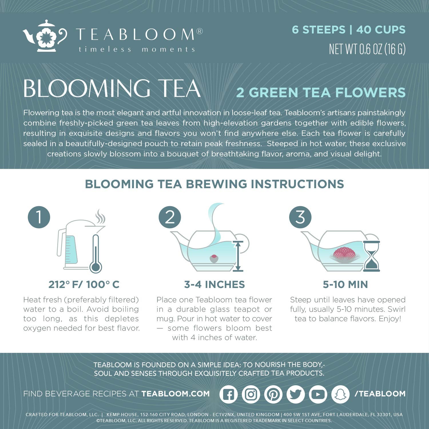 Blooming Tea Flowers Pomegranate & Pineapple Flowering Teas – Each Tea Bloss…