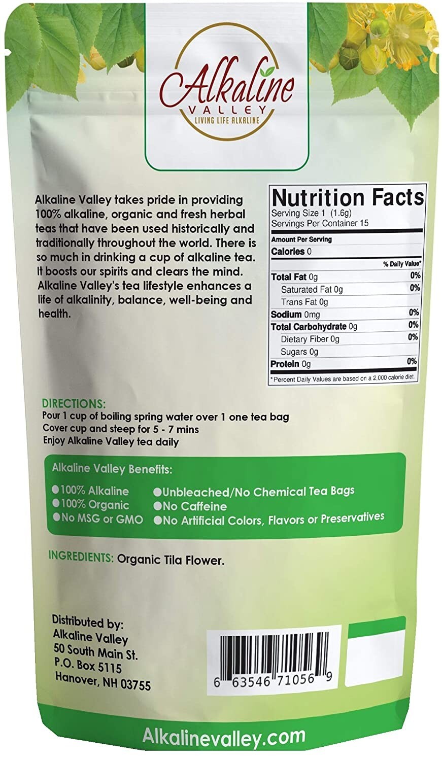 Linden Flower Tea, Tila Tea or Te De Tila – 45 Unbleached Linden Tea Bags