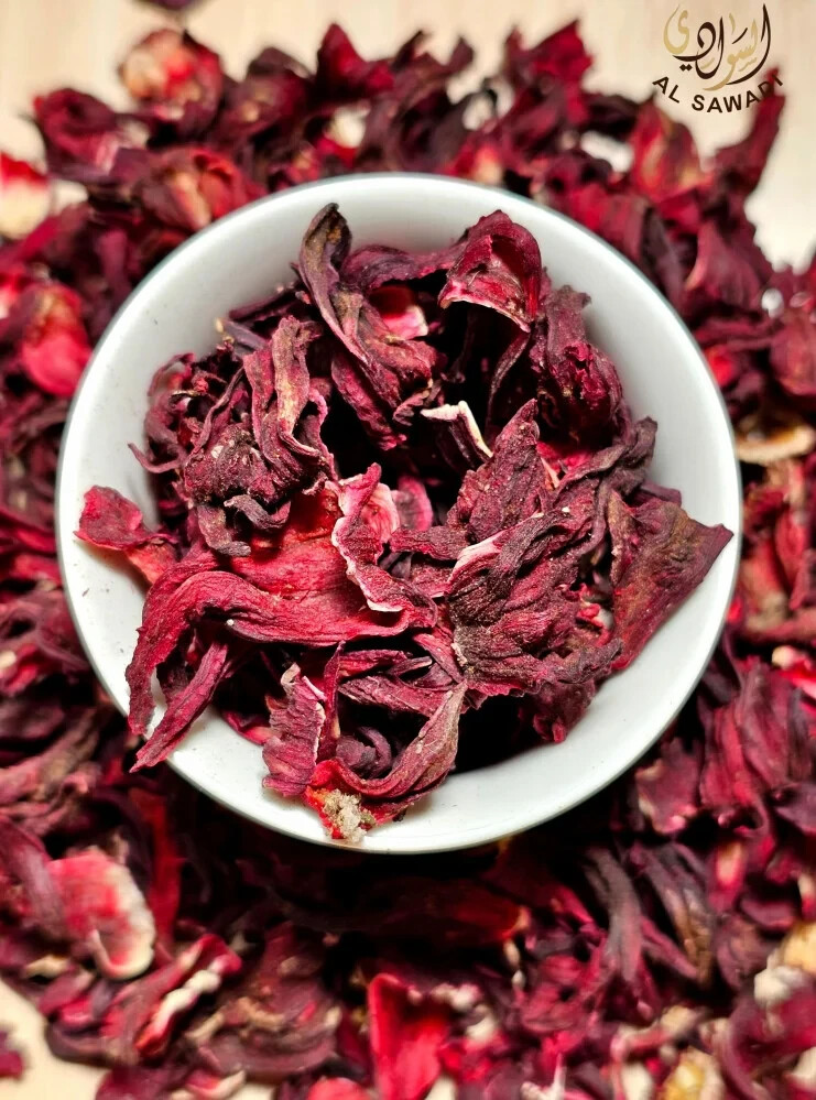 Hibiscus Dried Cut Flower 100% Organic Aswan Tea Premium Quality كركدية اسوانى
