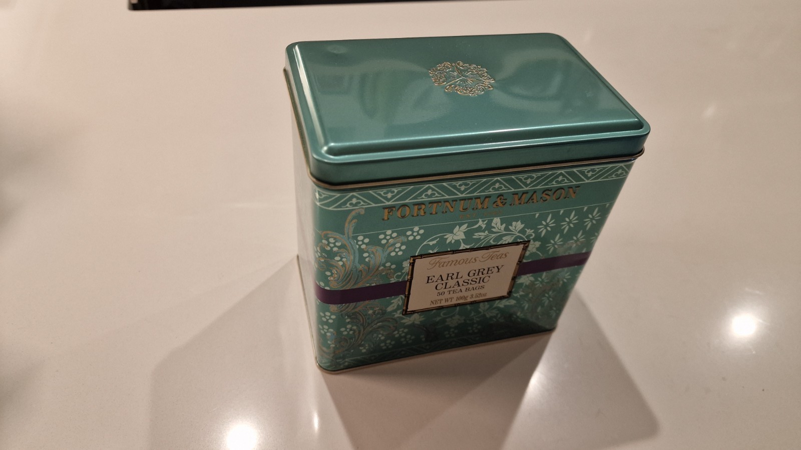 Fortnum & Mason Famous Teas Earl Grey Classic Tea Bags 50 Pack 100 g Tin
