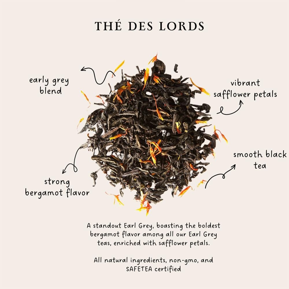 Tea Of Lords Earl Grey Black Tea Bergamot Premium Tea Bags Serves 20 Cups