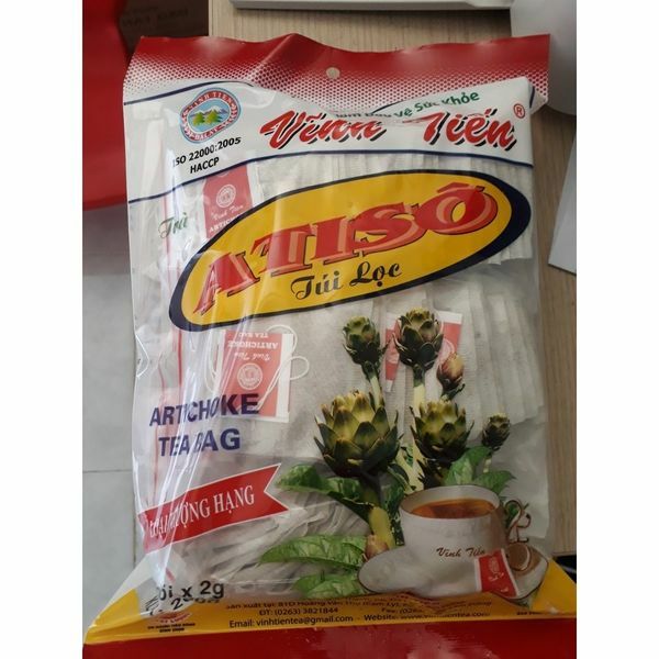 1 packs of 100g ARTICHOKE Tea Bags for Liver Diabetics VINH TIEN teabags of 2g