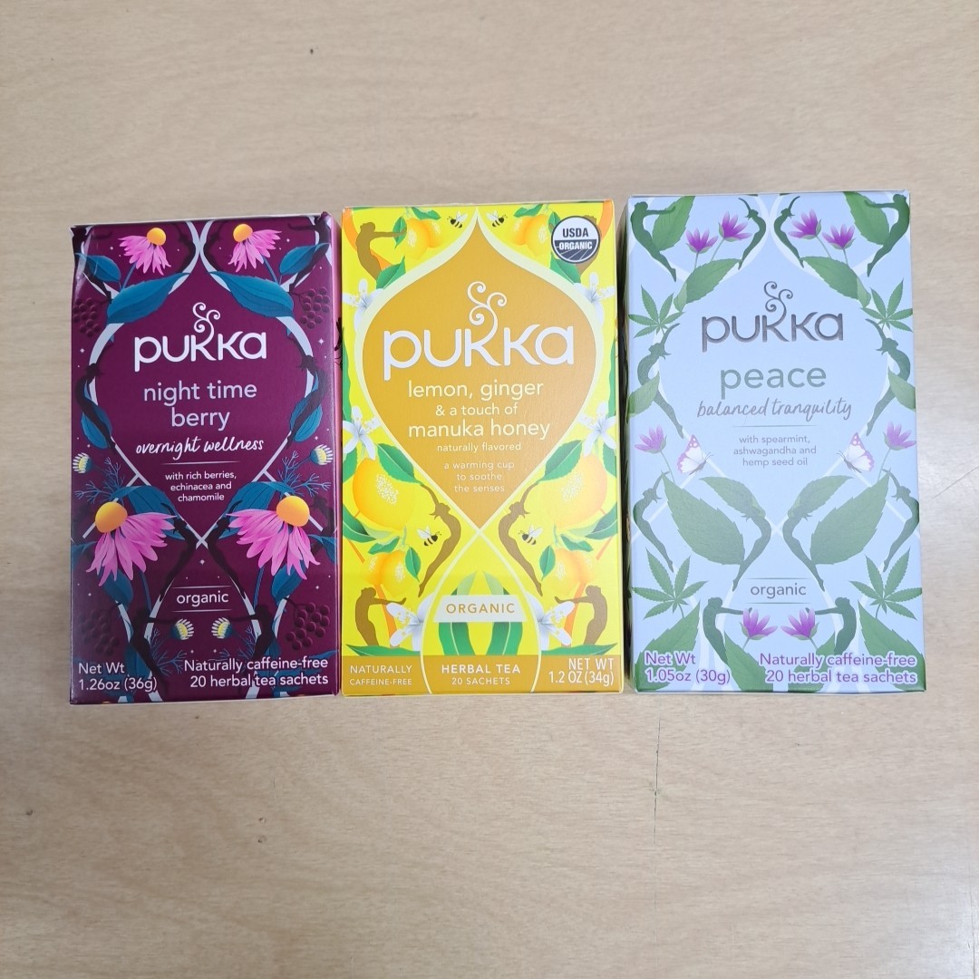 Lot Of 3 Pukka Organic Herbal Teas, Variety Pack