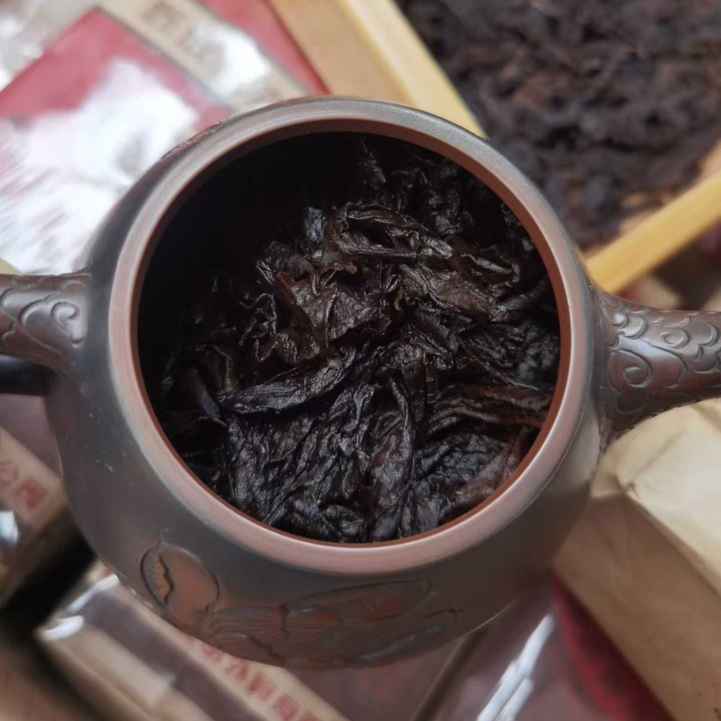 1995 Kunming Foreign Trade Yiwu Wild Arbor Ripe Pu-erh Loose Tea Aged 150g*2