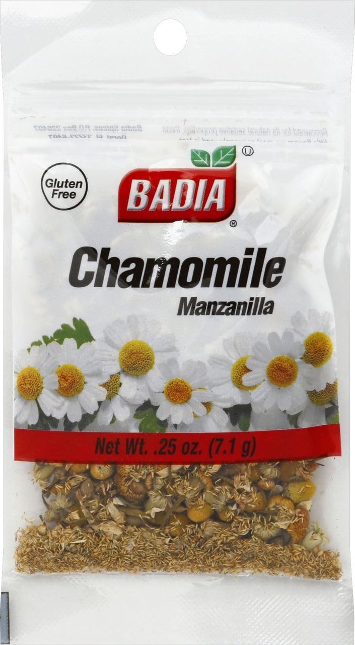 PACK of 2 – BADIA Chamomile Flowers / Manzanilla Flowers (Gluten Free / 0.25 oz)