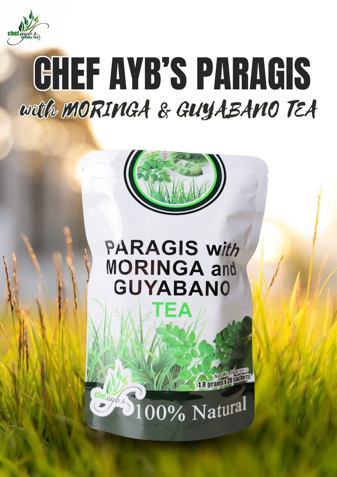 Chef Aybs Paragis Tea with Moringa & Guyabano Extract 3 In 1 (20 Tea bags)
