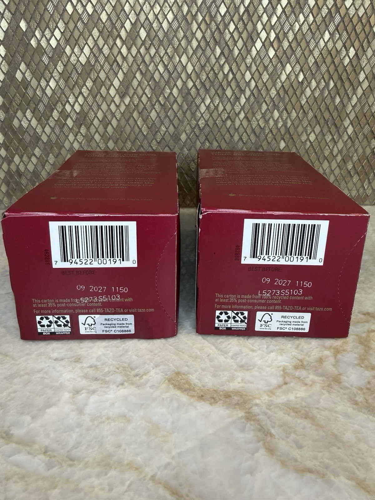 Tazo Joy Black Tea 2 New Boxes 20 Packets Each Sealed Filtered Bags