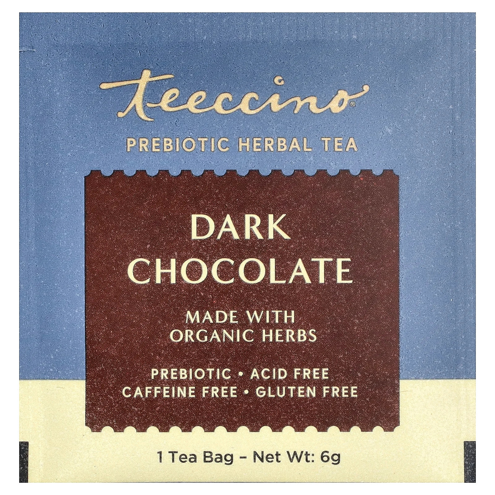 Prebiotic Herbal Tea, Dark Chocolate, Caffeine Free, 25 Tea Bags, 5.3 oz (150 g)