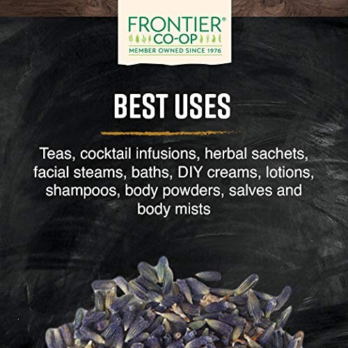 Frontier Co-op Organic Lavender Flowers 8oz Resealable Herbs for Cooking and Tea