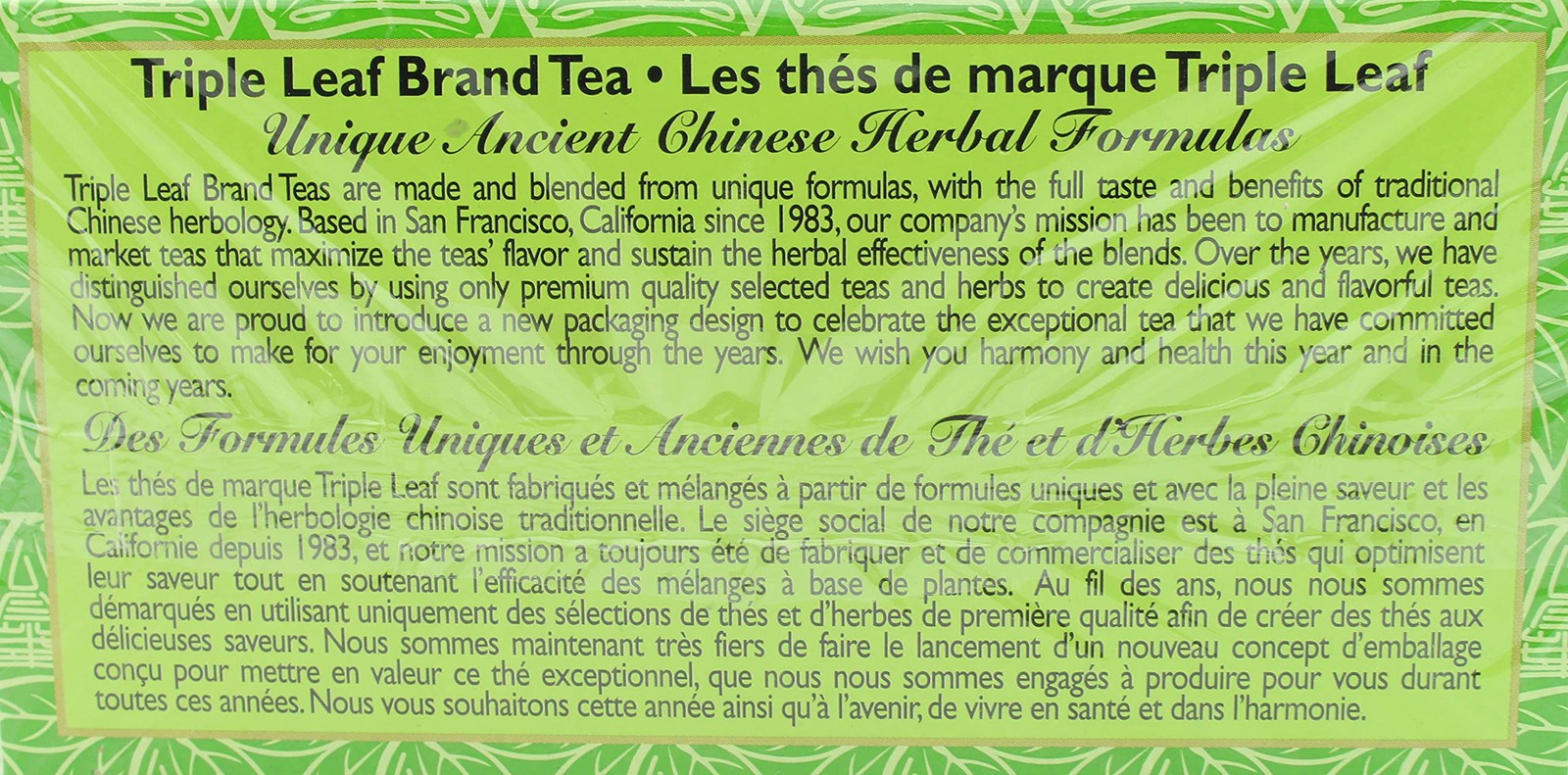 Triple Leaf Brand Dieters’ Tea, Green, 20-Count
