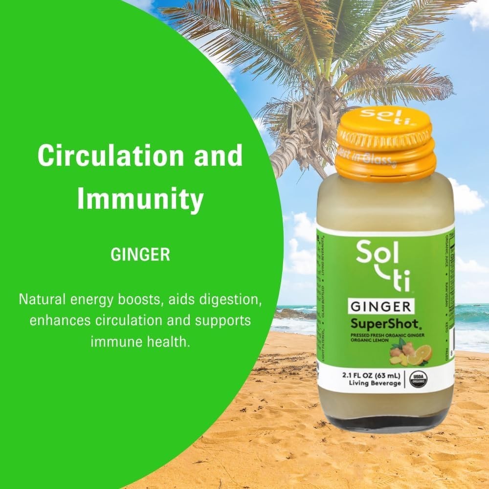 Organic Ginger SuperShot: Immune-Boosting Cold-Pressed Juice – 25.2 Fl Oz