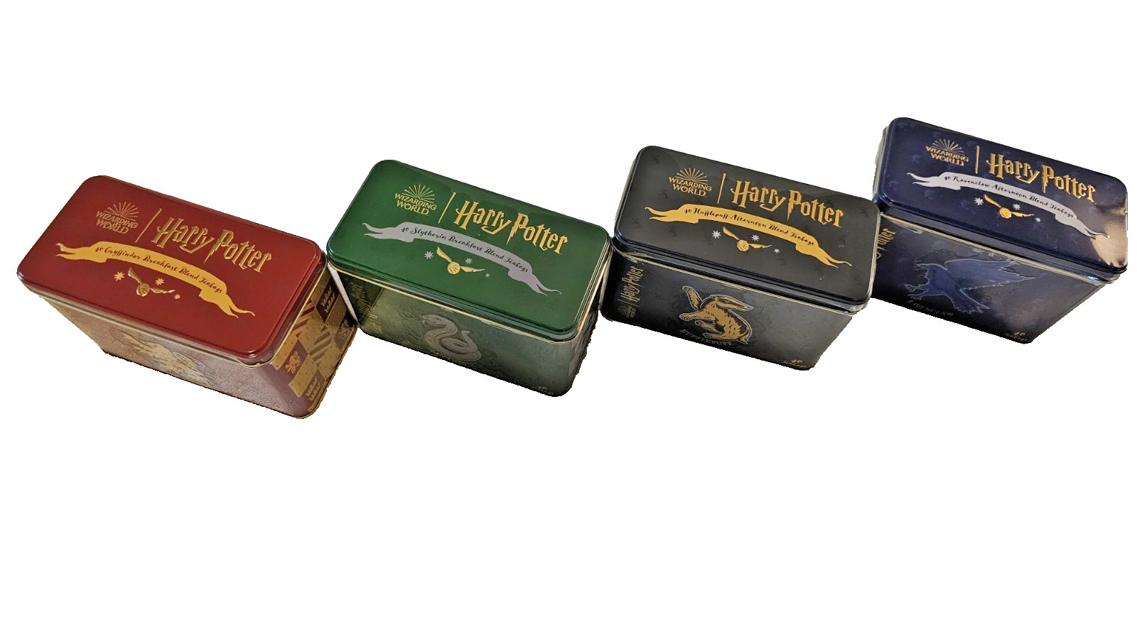 Harry Potter Tins of 40 Breakfast Blend Teabags Each-Full SET NEW Sealed