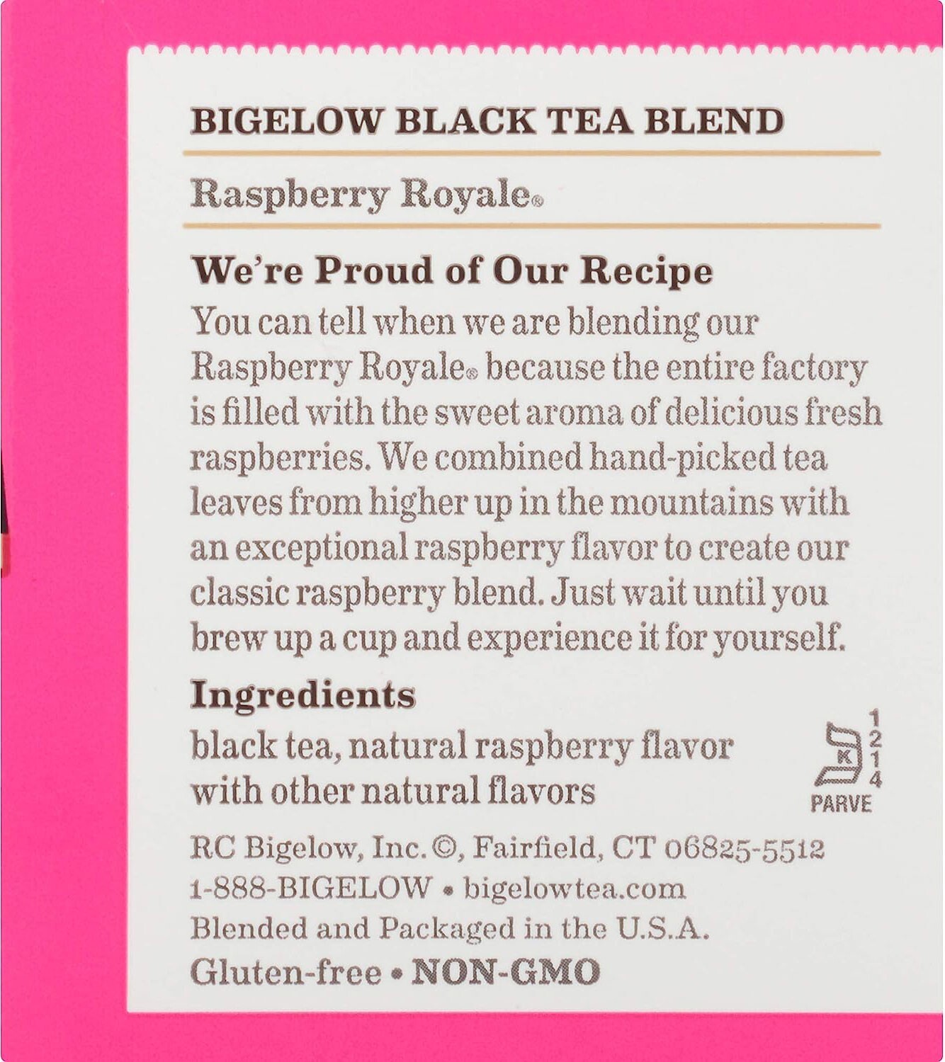 Bigelow Raspberry Royale Black Tea – 20 tea bags