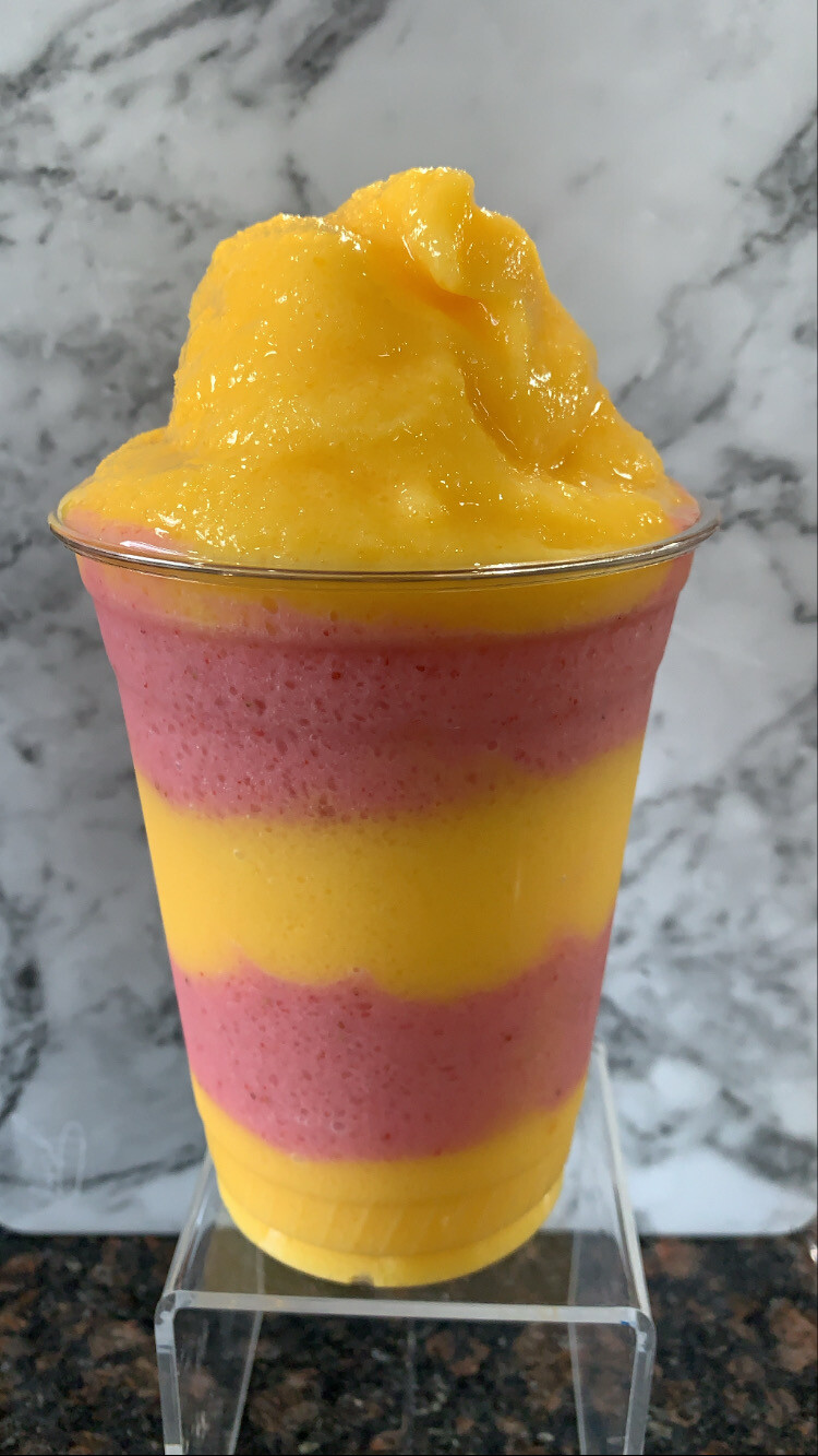 Premium MANGO STRAWBERRY Powder Boba Bubble Tea Tapioca Pearl Smoothie 12 oz