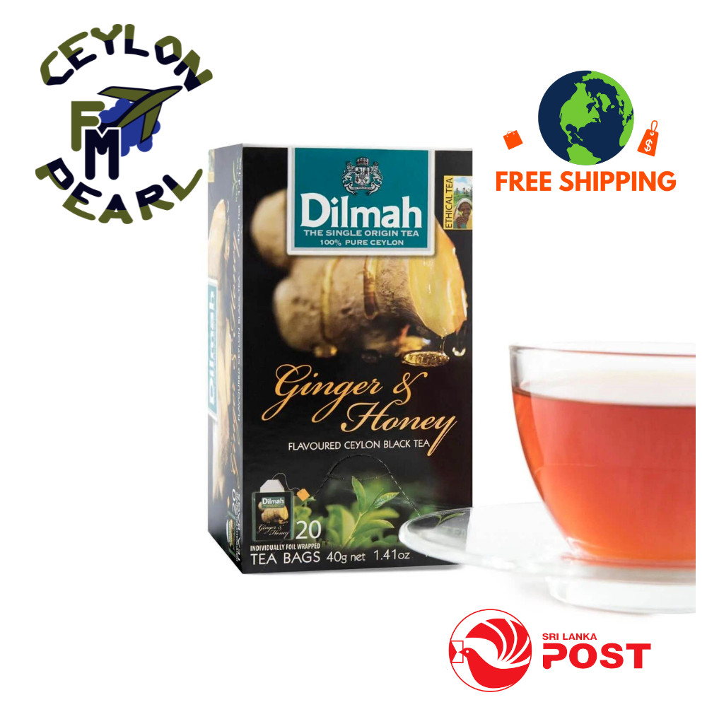 Dilmah Pure Ceylon Black Tea 20 Bags in Flavored and Free Shipping Sri Lanka