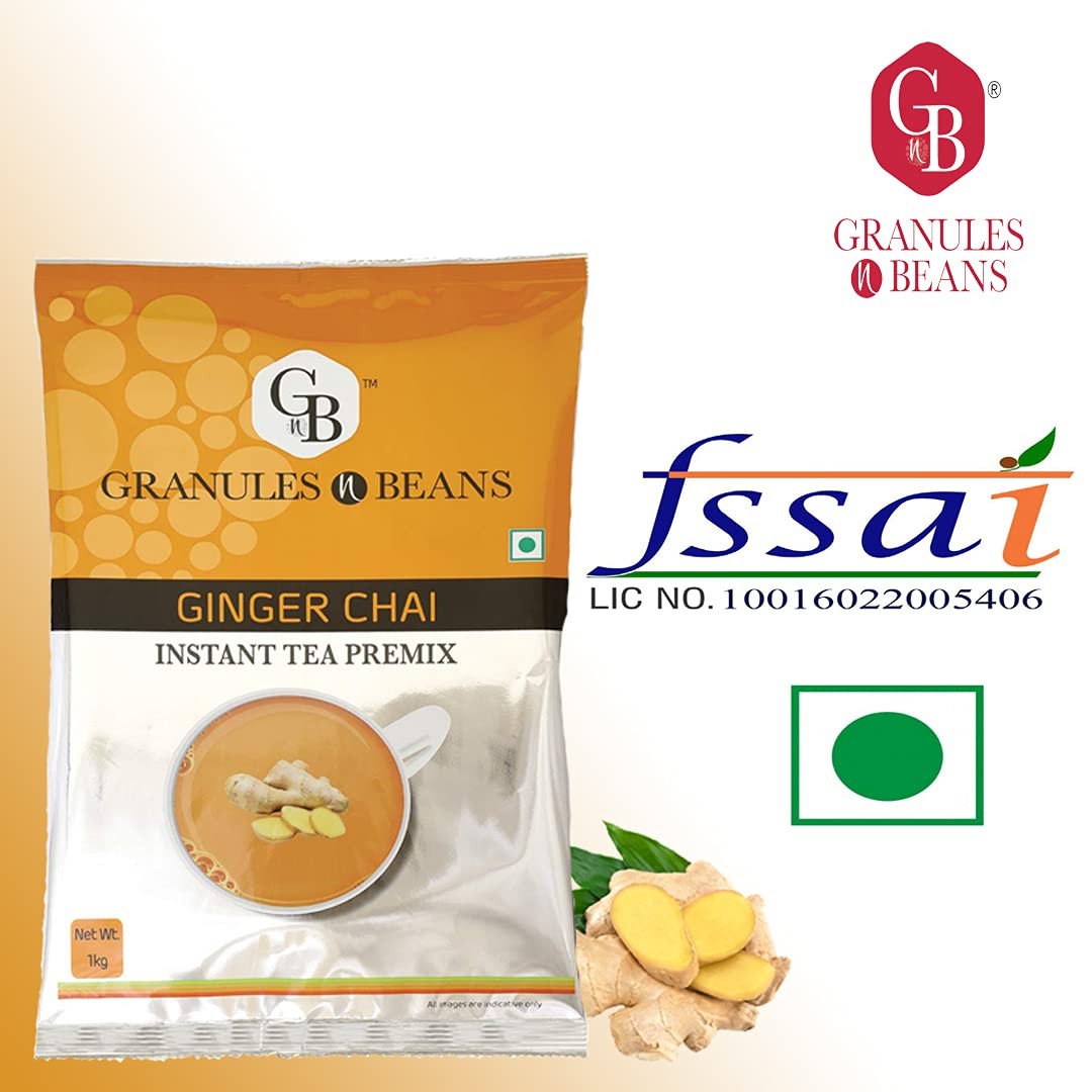 GnB GRANULES n BEANS Ginger Chai Instant Tea Premix – 1Kg