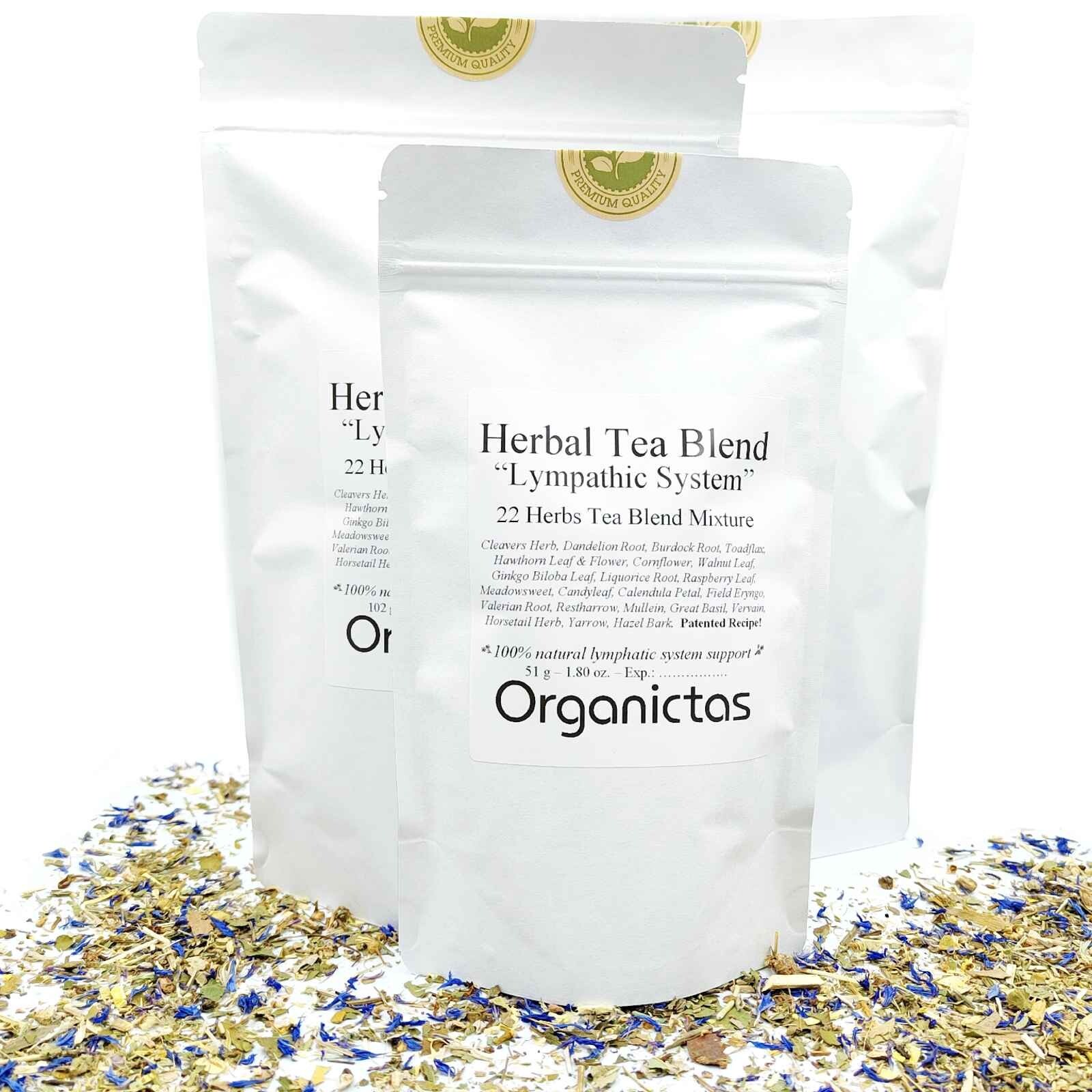 22 LYMPHATIC HERBS TEA Blend – Natural LYMPH CLEANSE – LYMPHATIC VESSELS Support