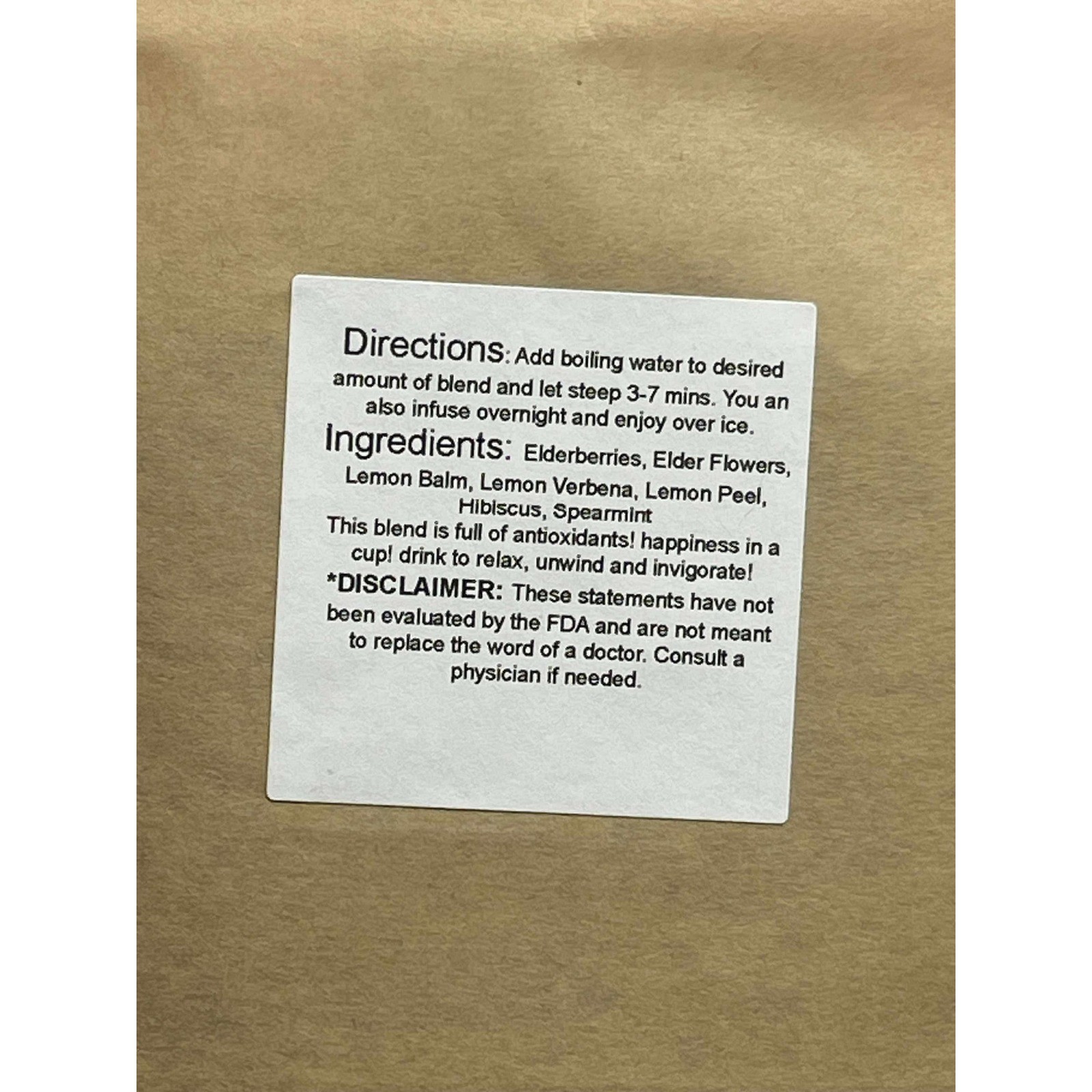 Berry Refreshing Tea Blend 1 oz Natural Herbal Ingredients
