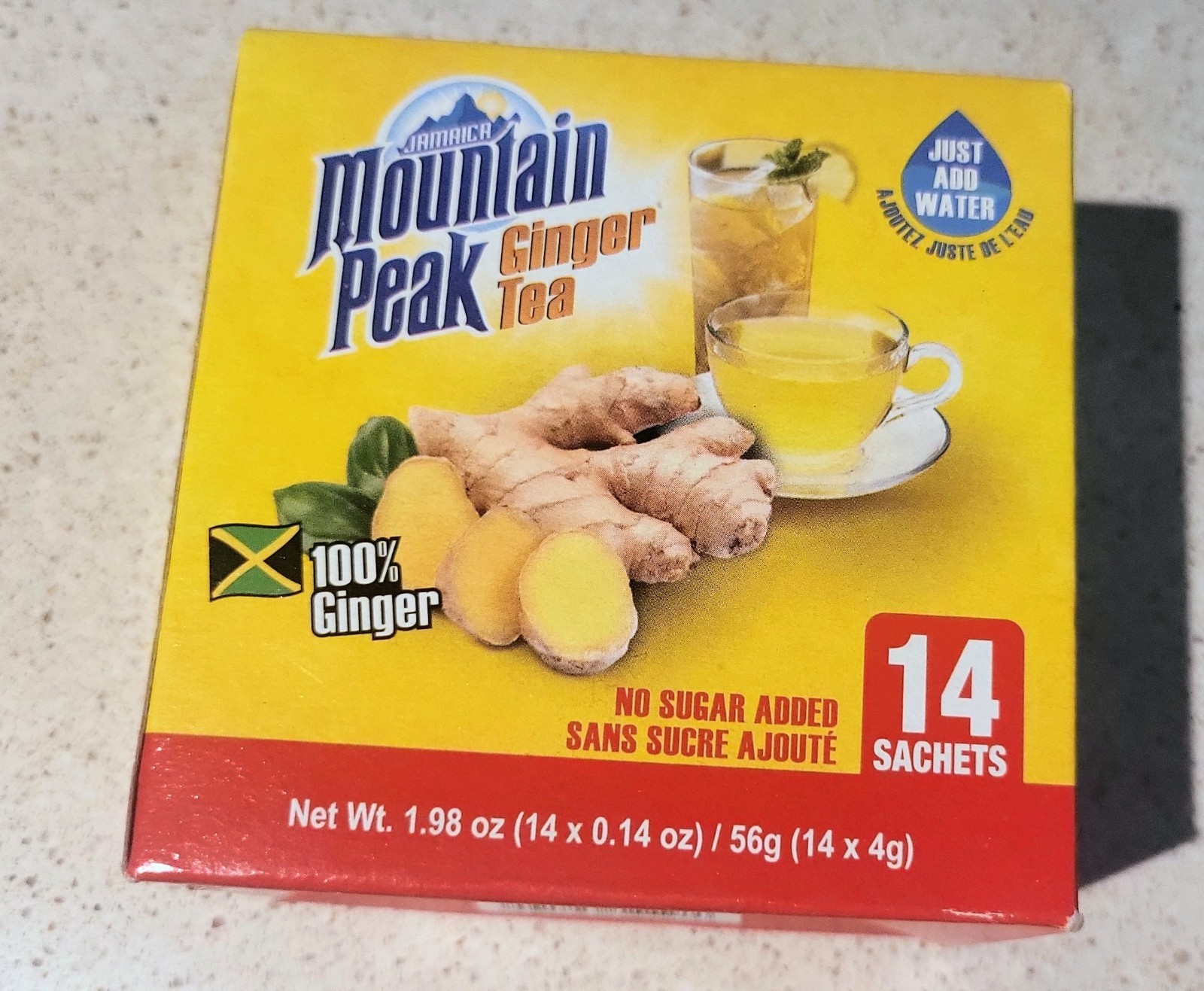 5 Boxes Jamaica Mountain Peak 100% Ginger Tea 70 Sachets Bundle
