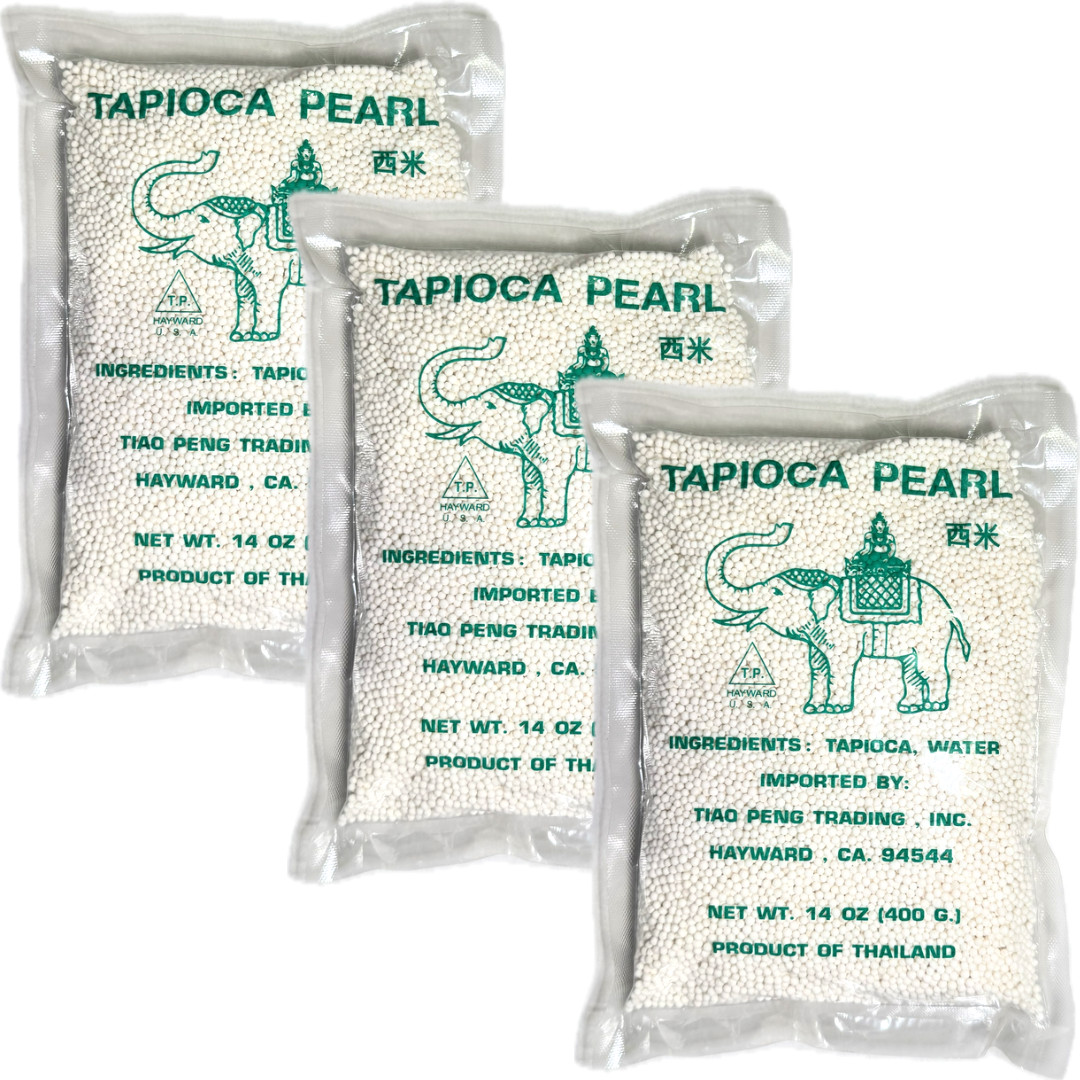 3 Packs Tapioca Pearls 14oz (400g) Thai Boba Drink Dessert Choose, Brand Varies