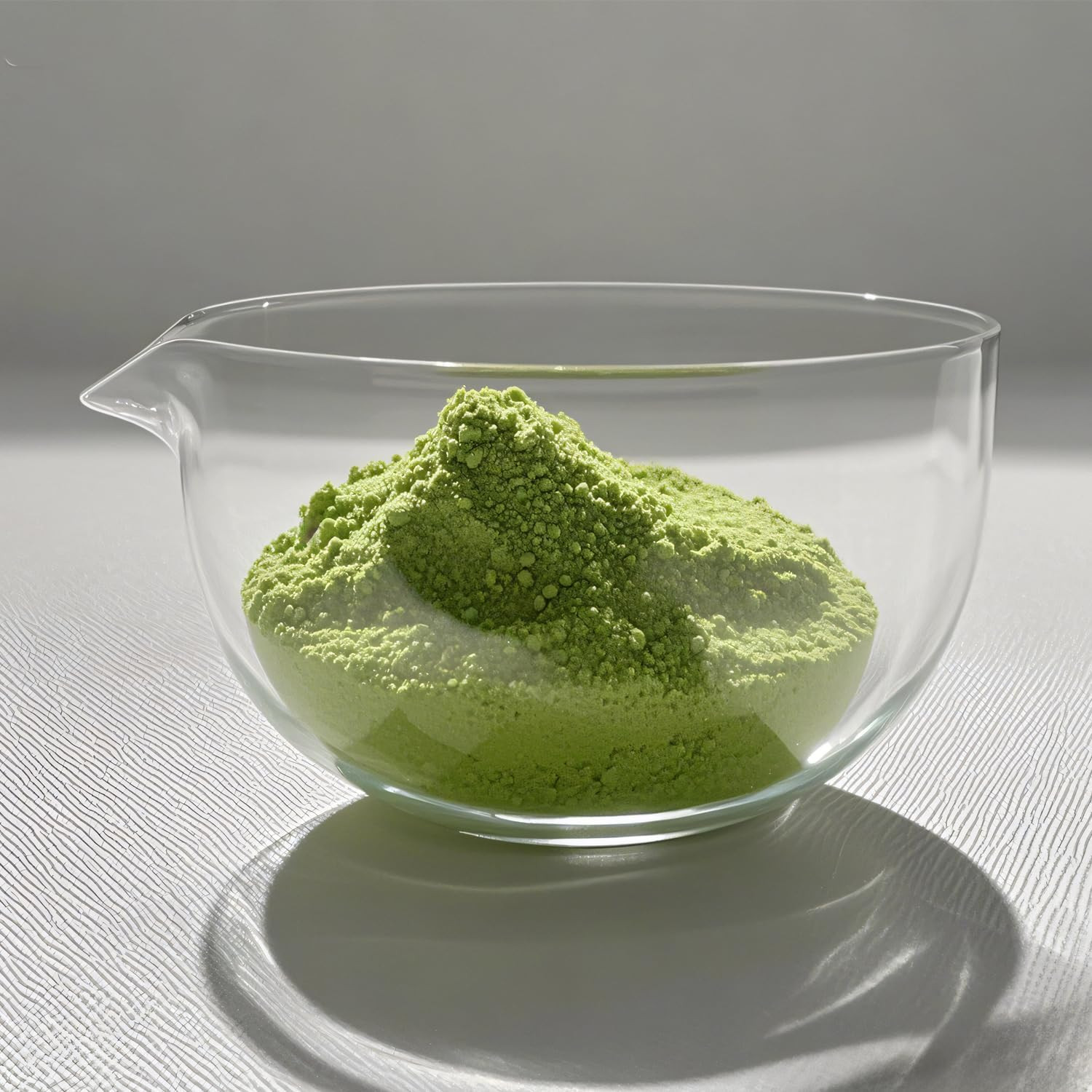 Glass Matcha Bowl With Spout,1 Pack Handmade Clear Glass Chawan Matcha Green Tea