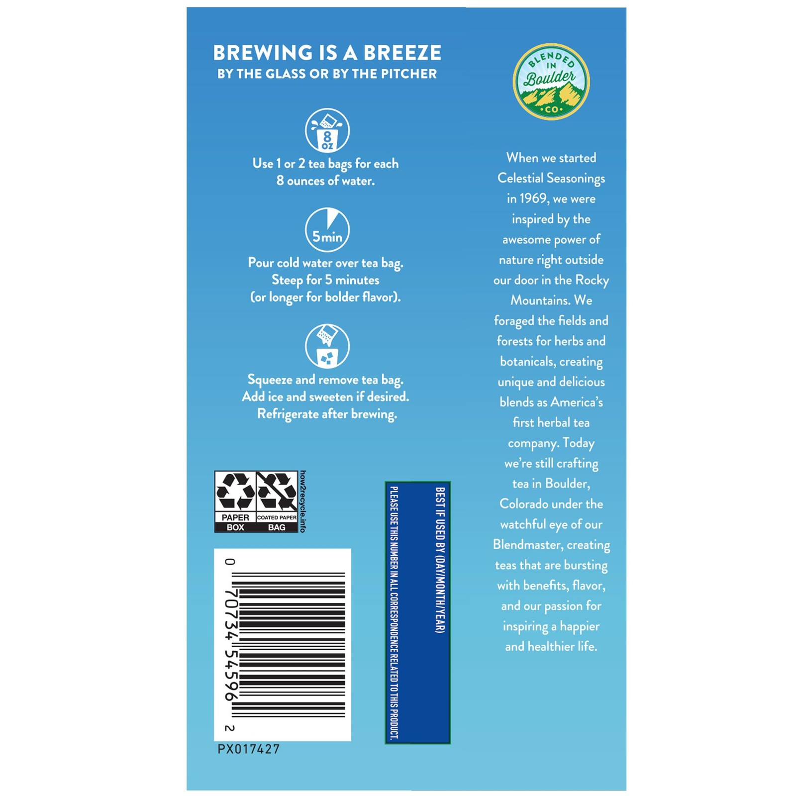 18 Count Cold Brew Black Tea Bags Non Gmo Single Serve Instant Tea