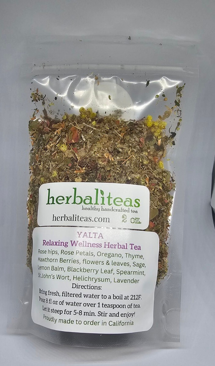 YALTA Relaxing Wellness Immunity Boost Herbal Loose Leaf Tea Blend 2 oz