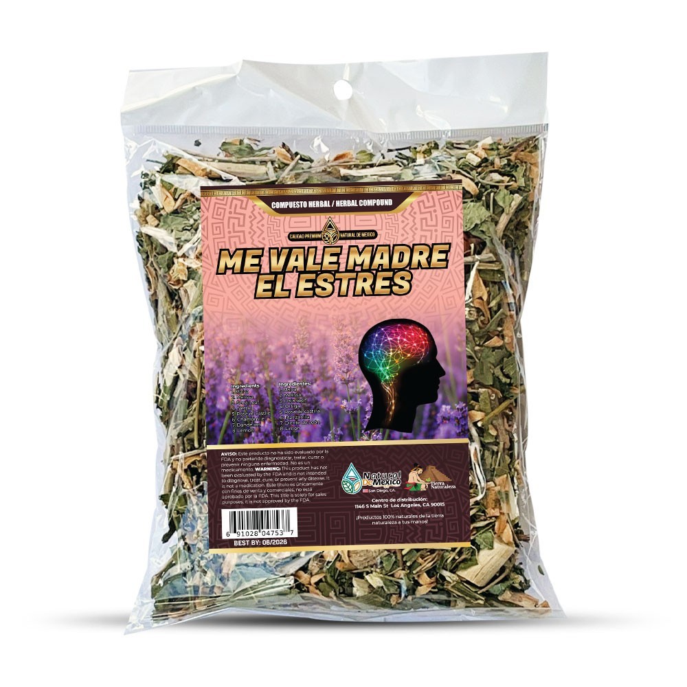 Estres, Compuesto Te Herbal 4 oz. Stress Free Tea 4 Oz. Natural de Mexico