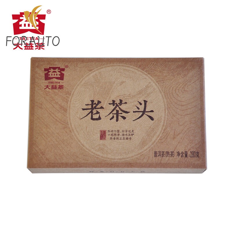 Lao Cha Tou * 2016 Menghai Dayi Lao Cha Tou Tea Puer Shu Ripe Pu-erh Brick 280g