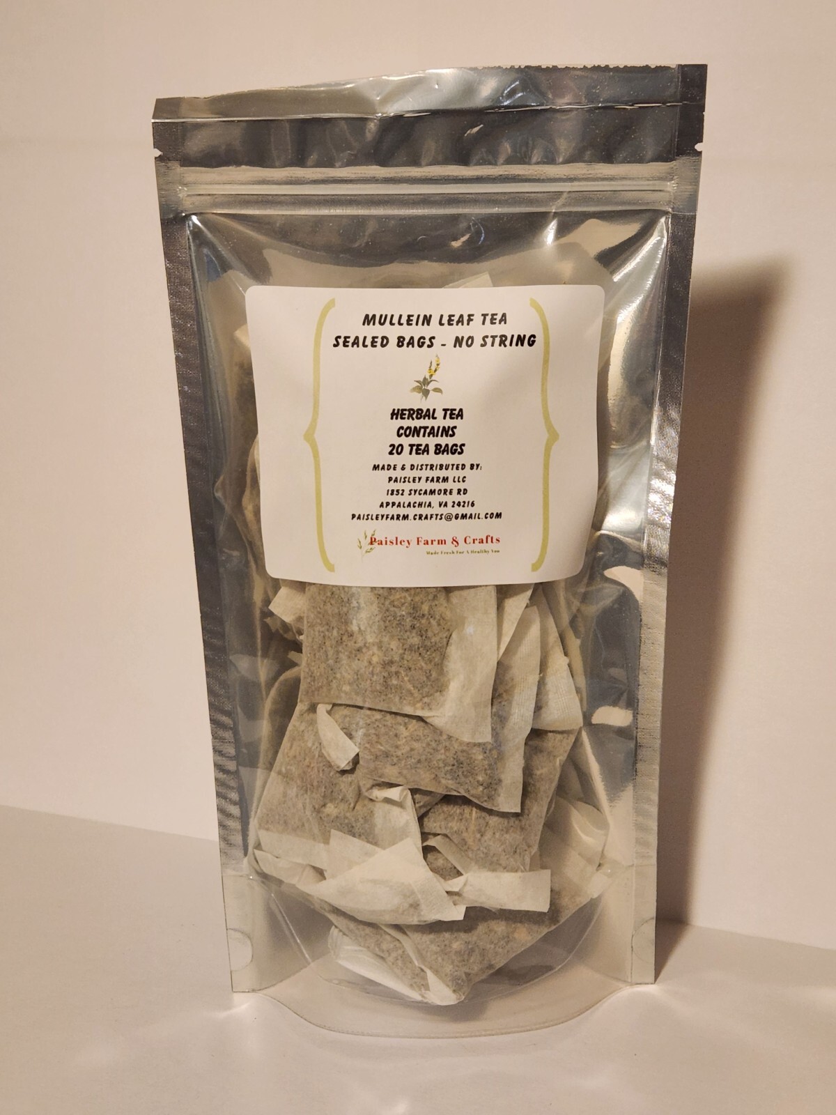 Mullein Leaf Tea Bags – All Natural Wildcrafted