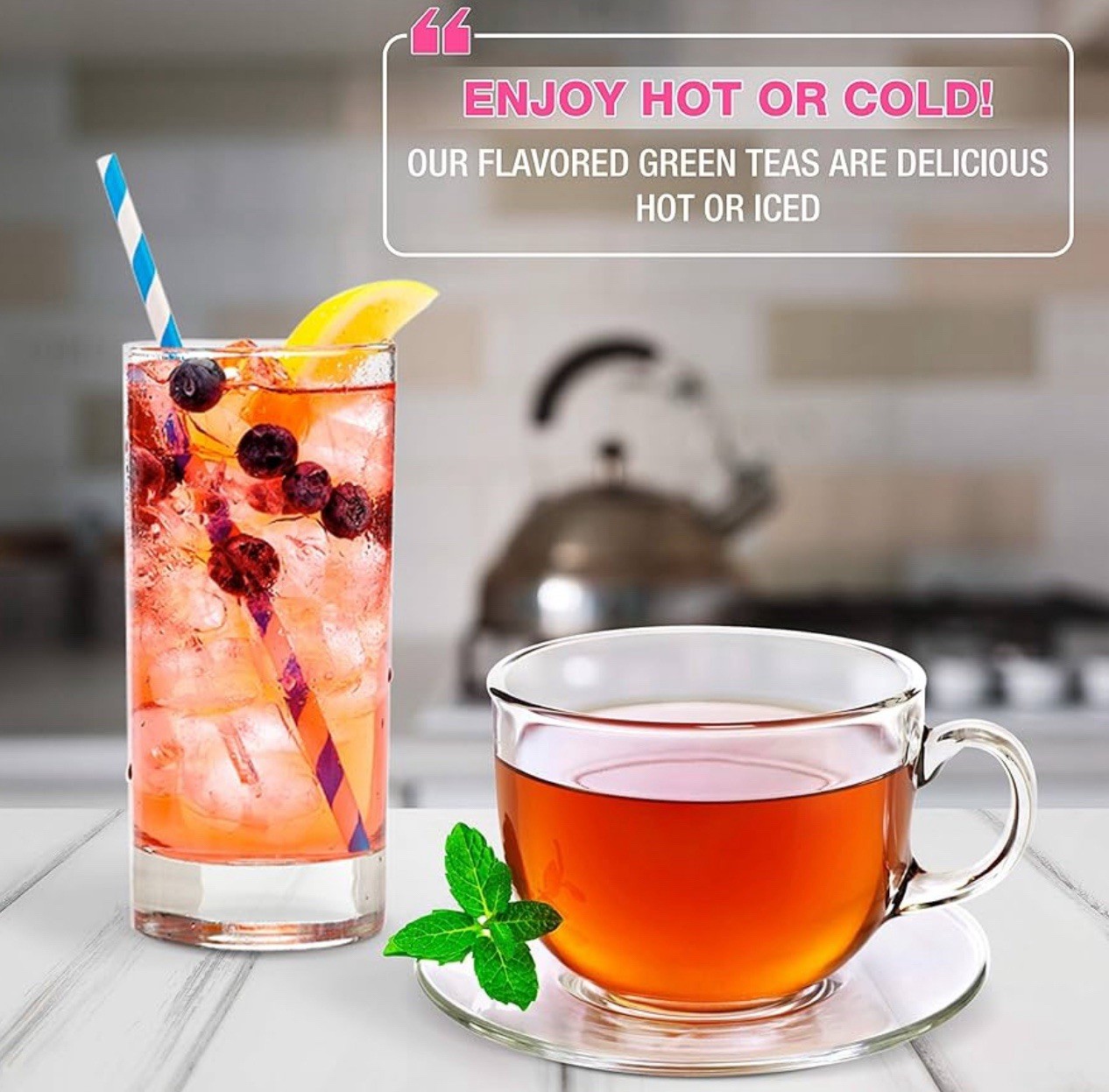 2 PK * T-Pick Green Tea Raspberry – Premium Ceylon Tea / 20 Sachets