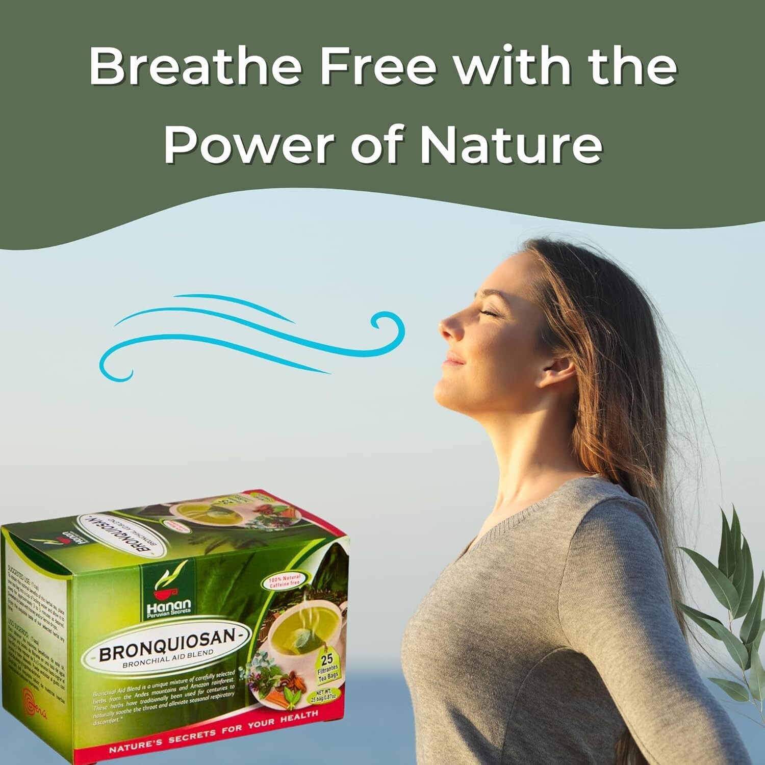 Bronchial Wellness 100 Teabags Bronquiosan – Respiratory Lung Health Blend Peru
