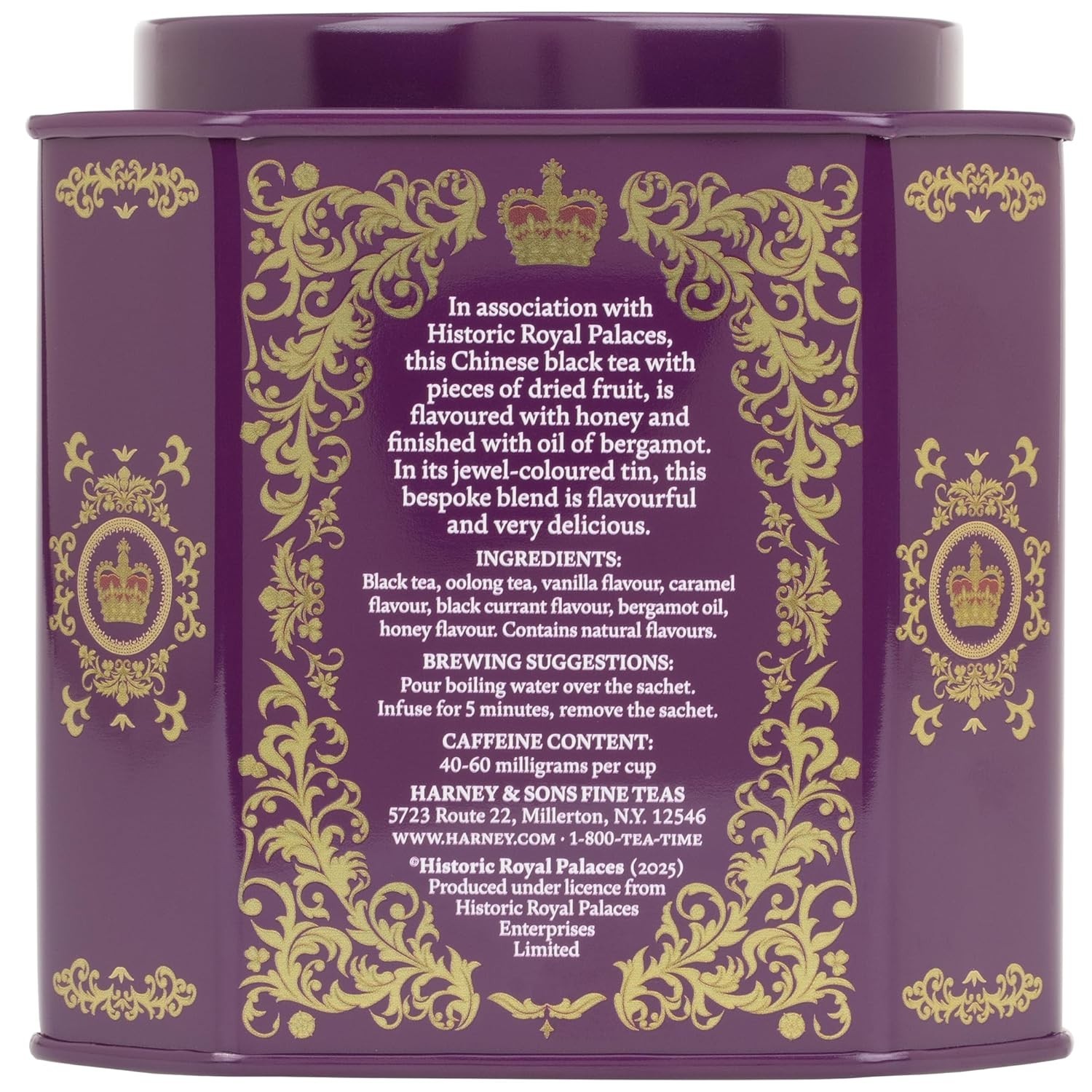 Harney & Sons Tower of London Black Tea 30 Sachets Stone Fruit Bergamot Honey