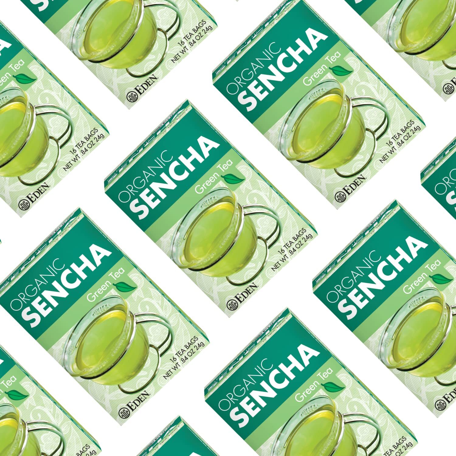 Organic EDEN Sencha Green Tea 3 Count Handpicked Antioxidant Rich Leaves