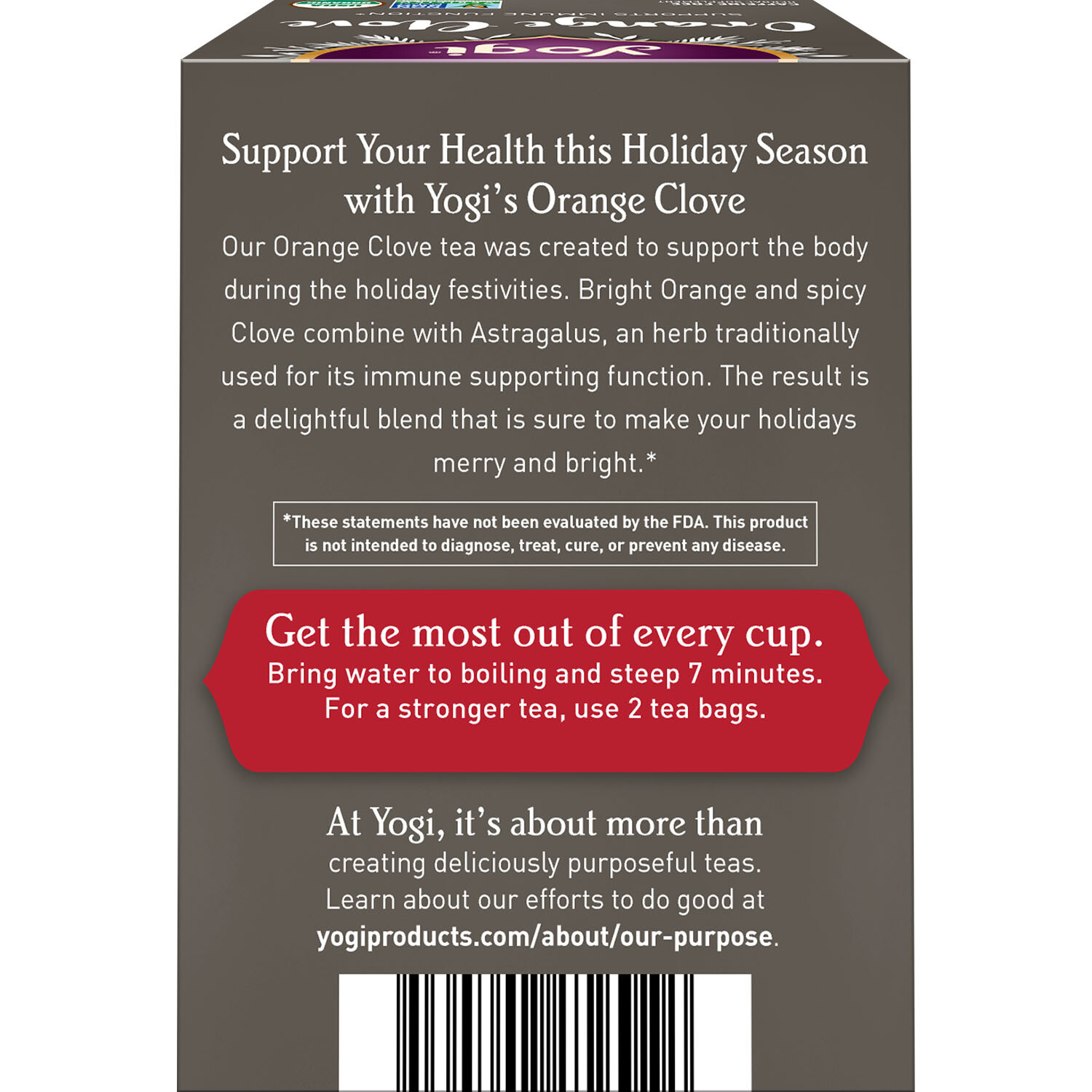 Yogi Tea – Orange Clove Tea (4 Pack) Caffeine Free – 64 Organic Herbal Tea Bags