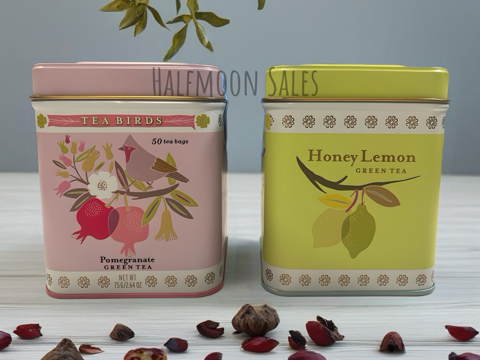 Tea Birds Pomegranate & Honey Lemon Green Tea Set