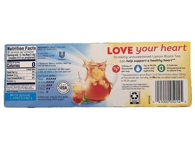 Lipton Iced Tea Bags Picked At The Peak of Freshness 6 oz (24 Count)